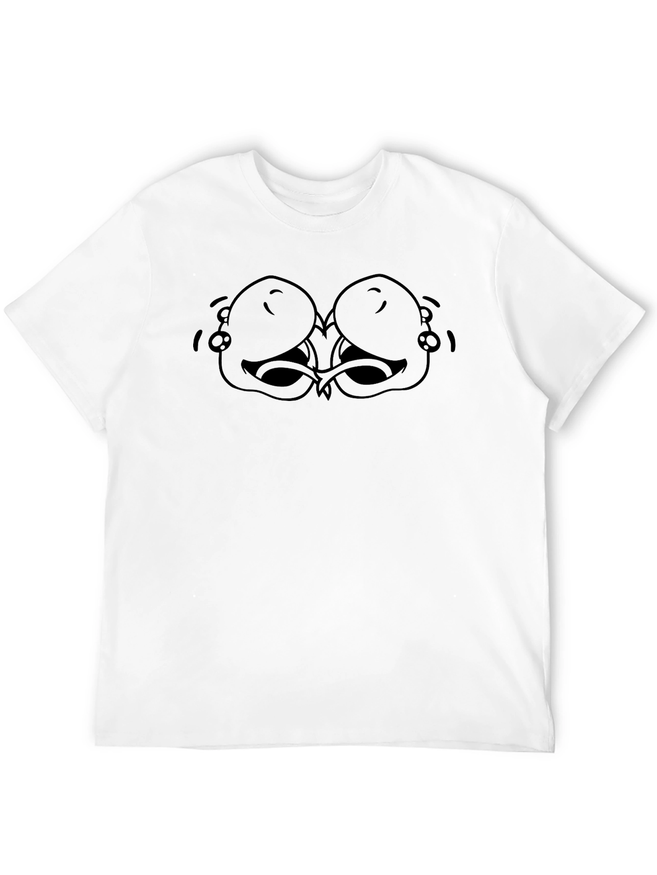 Black Funny Cartoon Eye Black T-Shirt view 12