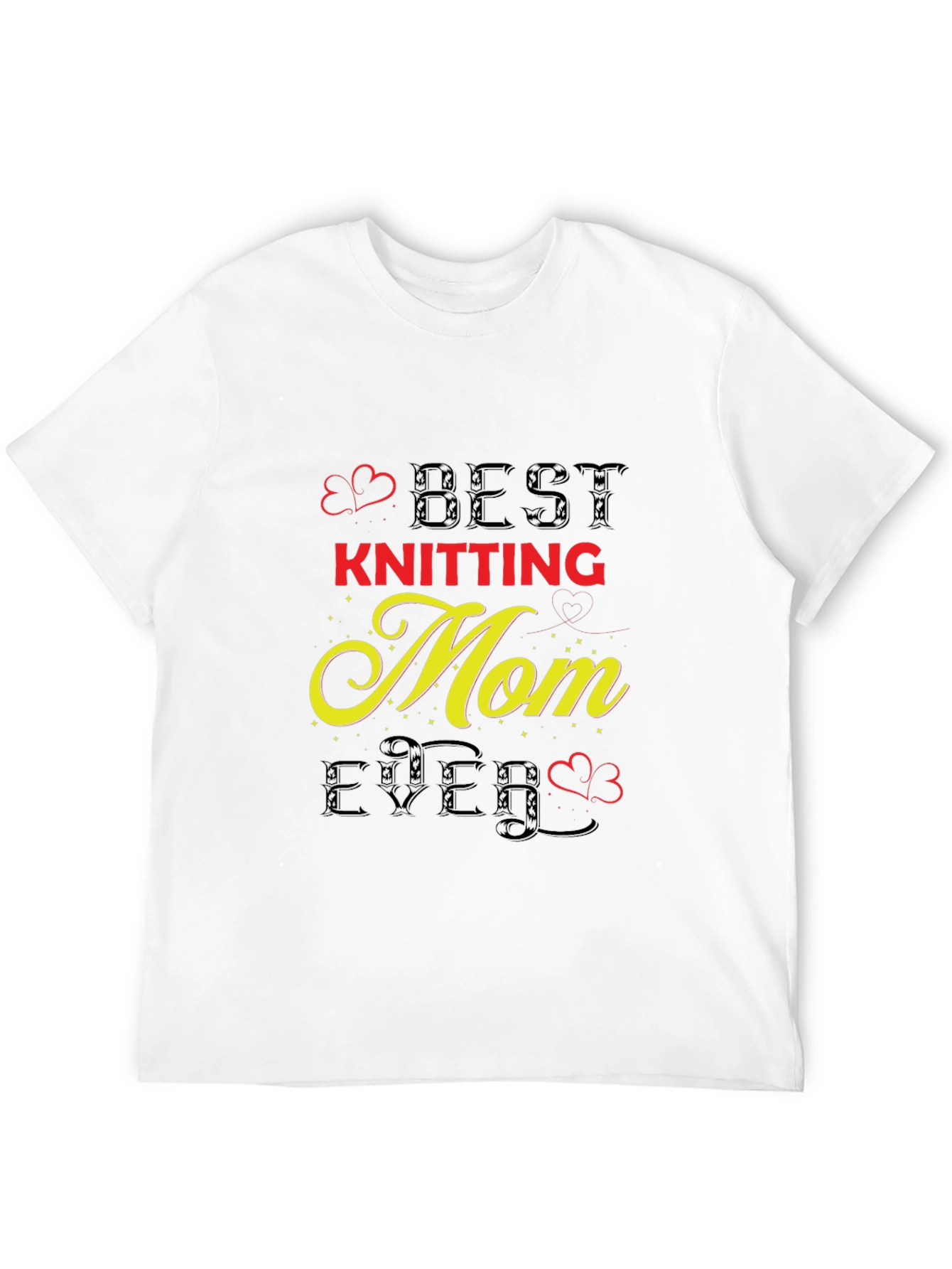 Black Best Knitting Mom Ever T-Shirt view 12