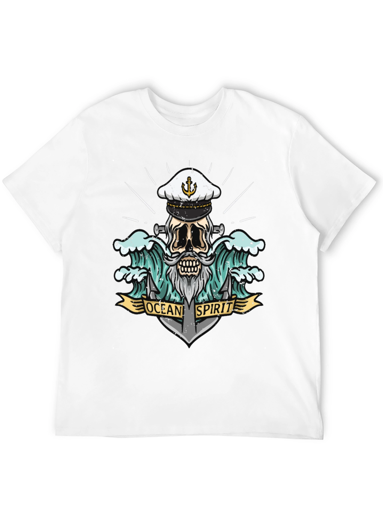 Black Ocean Spirit Graphic Tee - Pirate Skull Anchor view 12