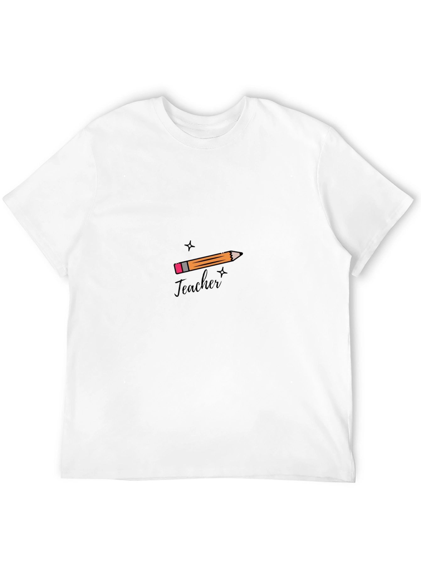 Black Teacher Pencil Graphic T-Shirt view 12