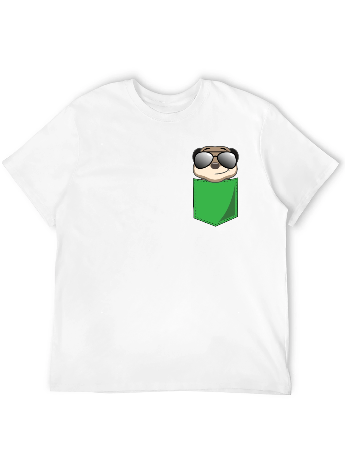 Black Cool Meerkat Pocket T-Shirt view 12