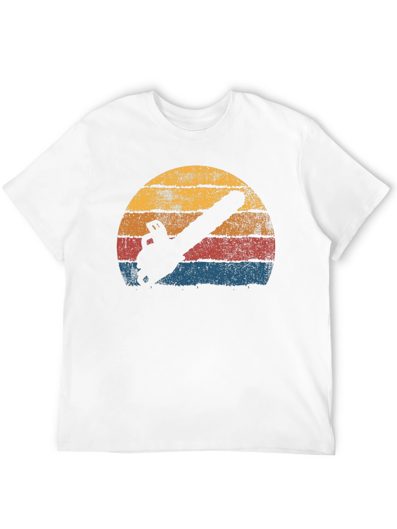 Black Retro Chainsaw T-Shirt - Black Graphic Tee view 12