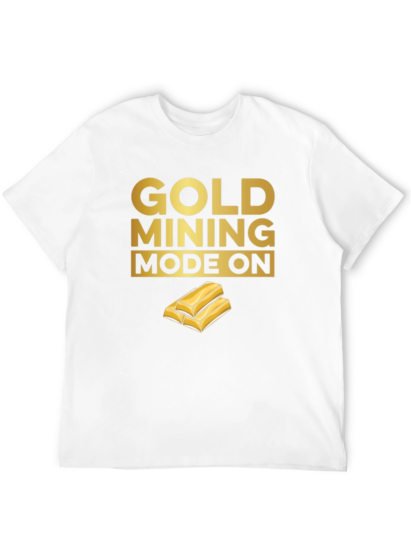 Black Gold Mining Mode On - Black T-Shirt view 12