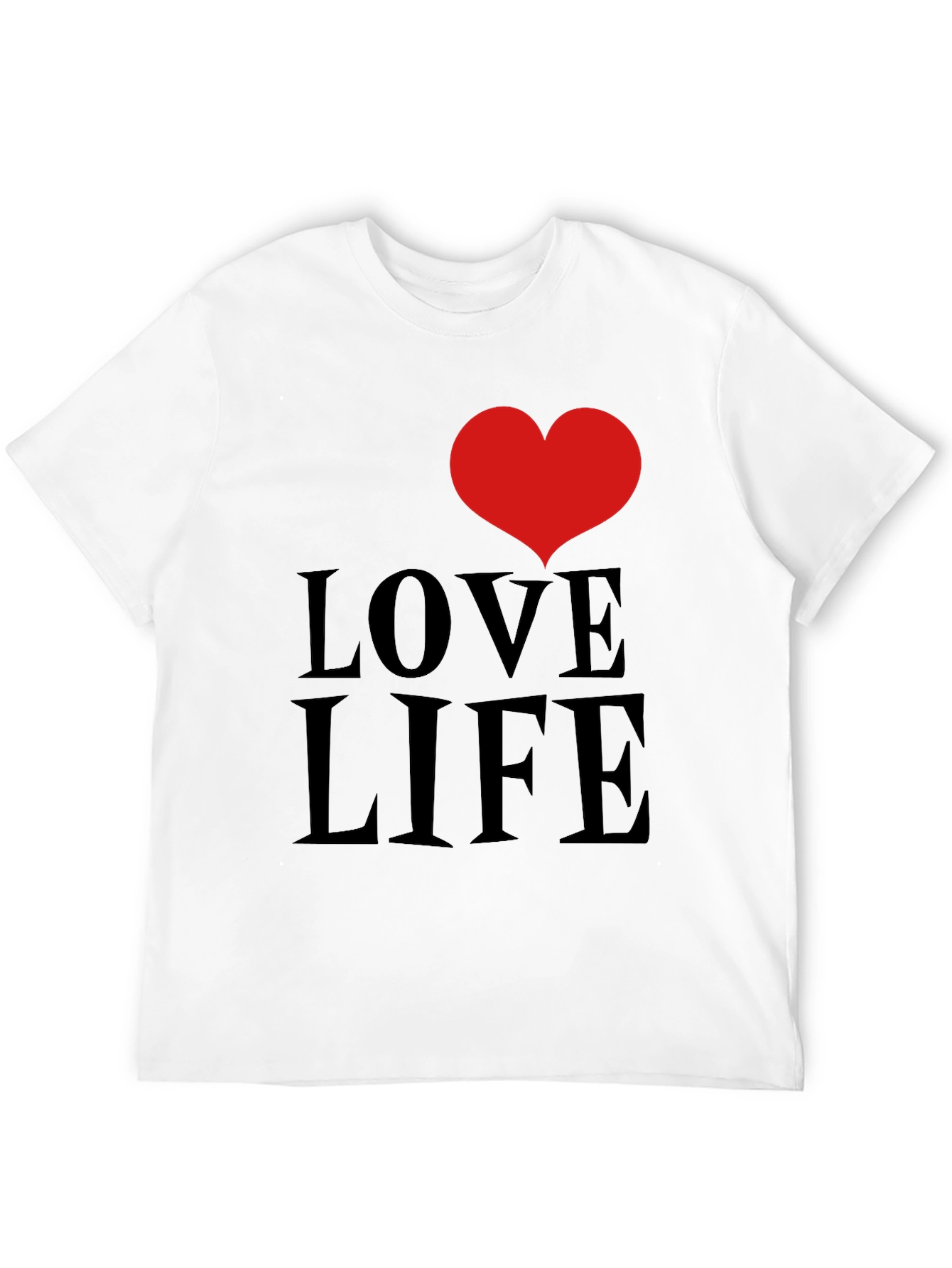Black Love Life Graphic Tee - Black Cotton Comfort view 12