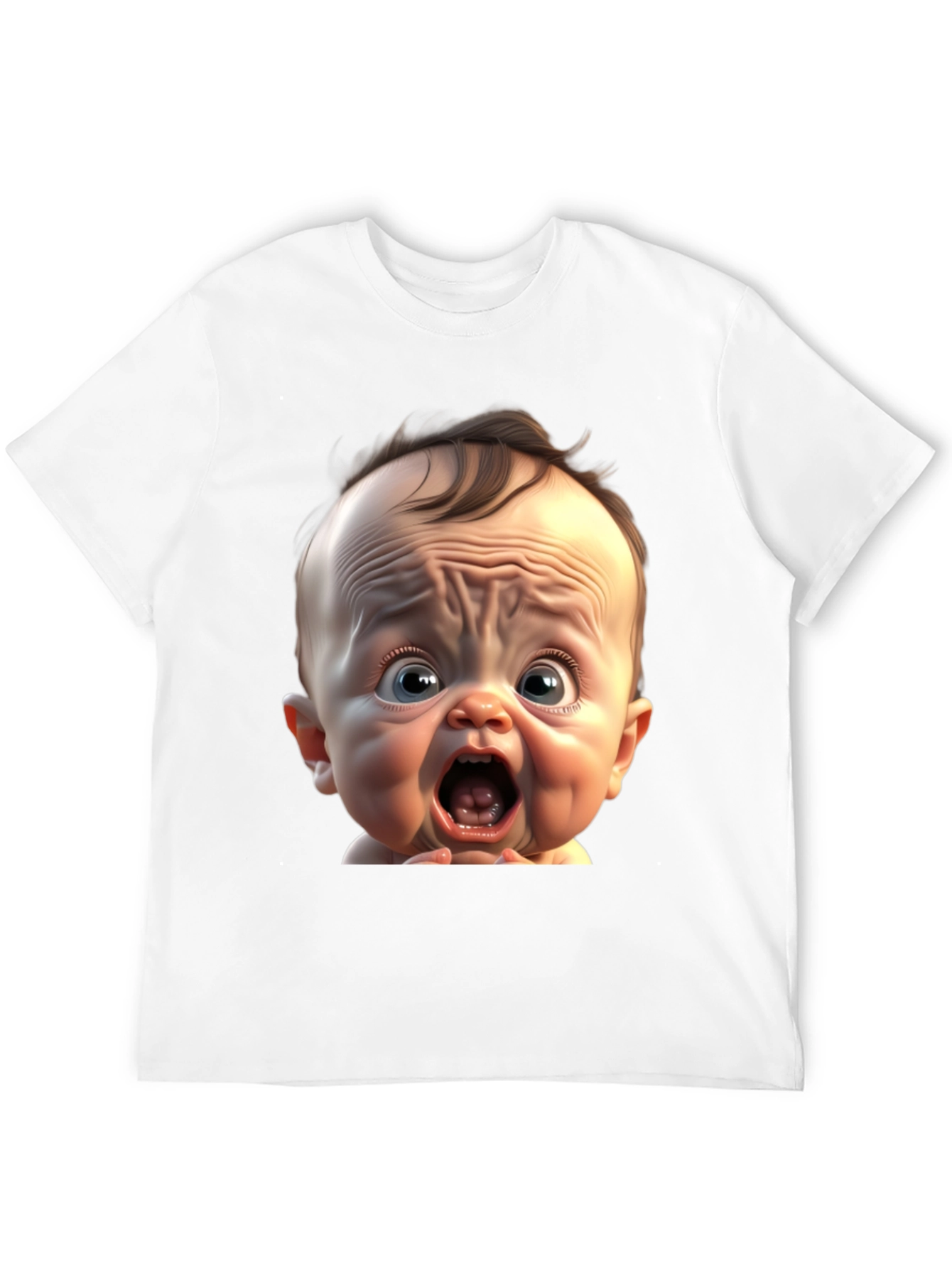 Black Funny Baby Face Black T-Shirt view 12