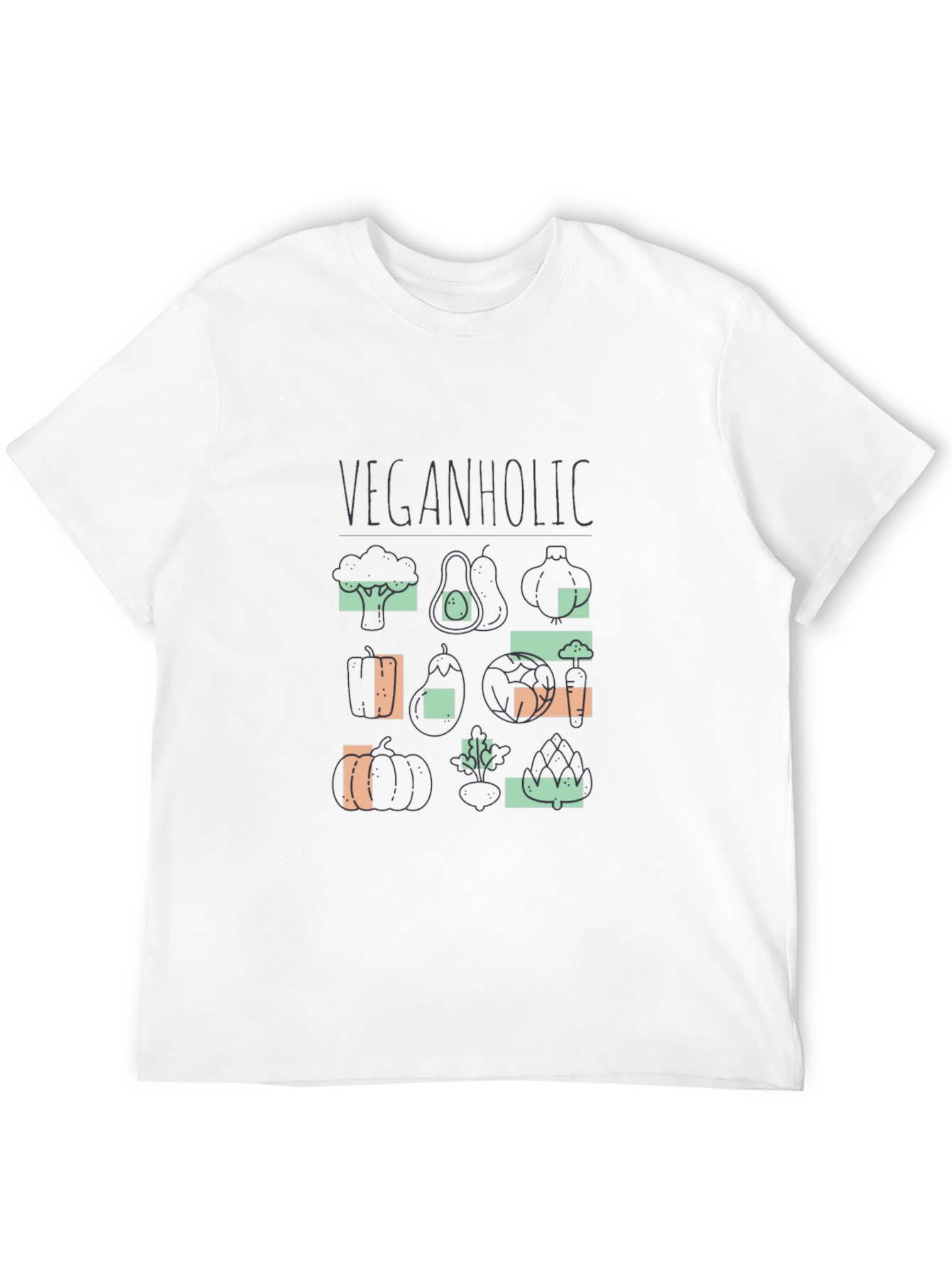 Black Veganholic T-Shirt - Stylish Vegan Apparel view 12