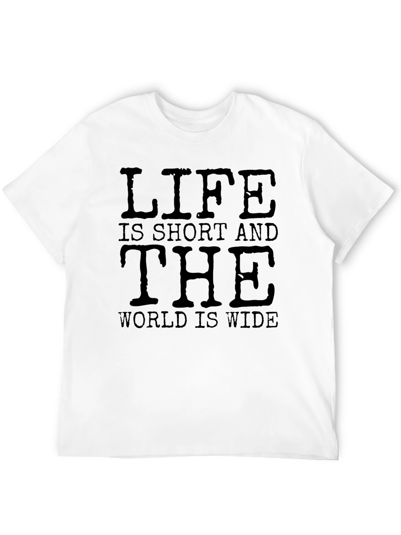 Black Life is Short Graphic Tee - Stylish Black T-Shirt view 12