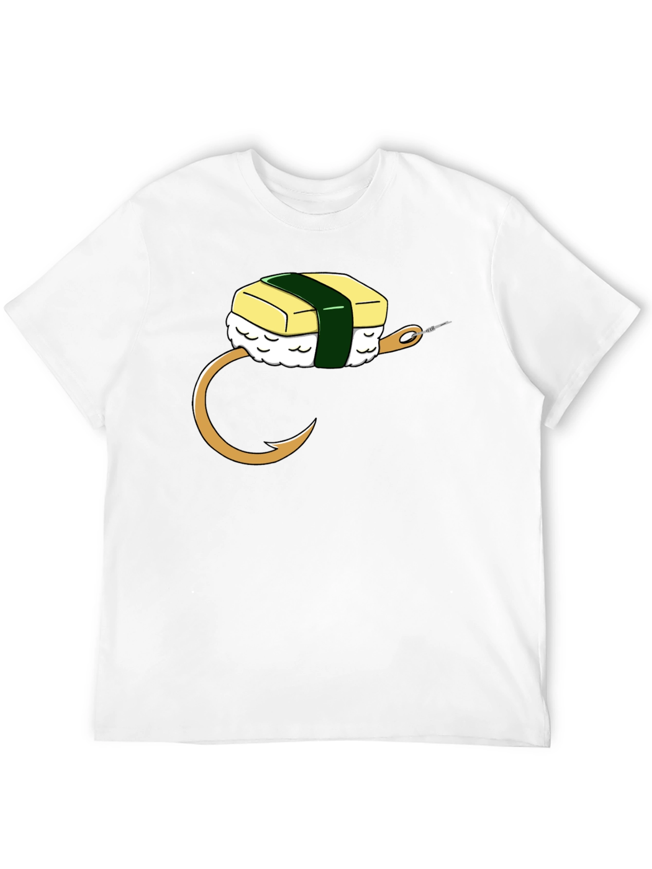 Black Sushi Bait T-Shirt: Funny Fishing Tee for Sushi Lovers view 12