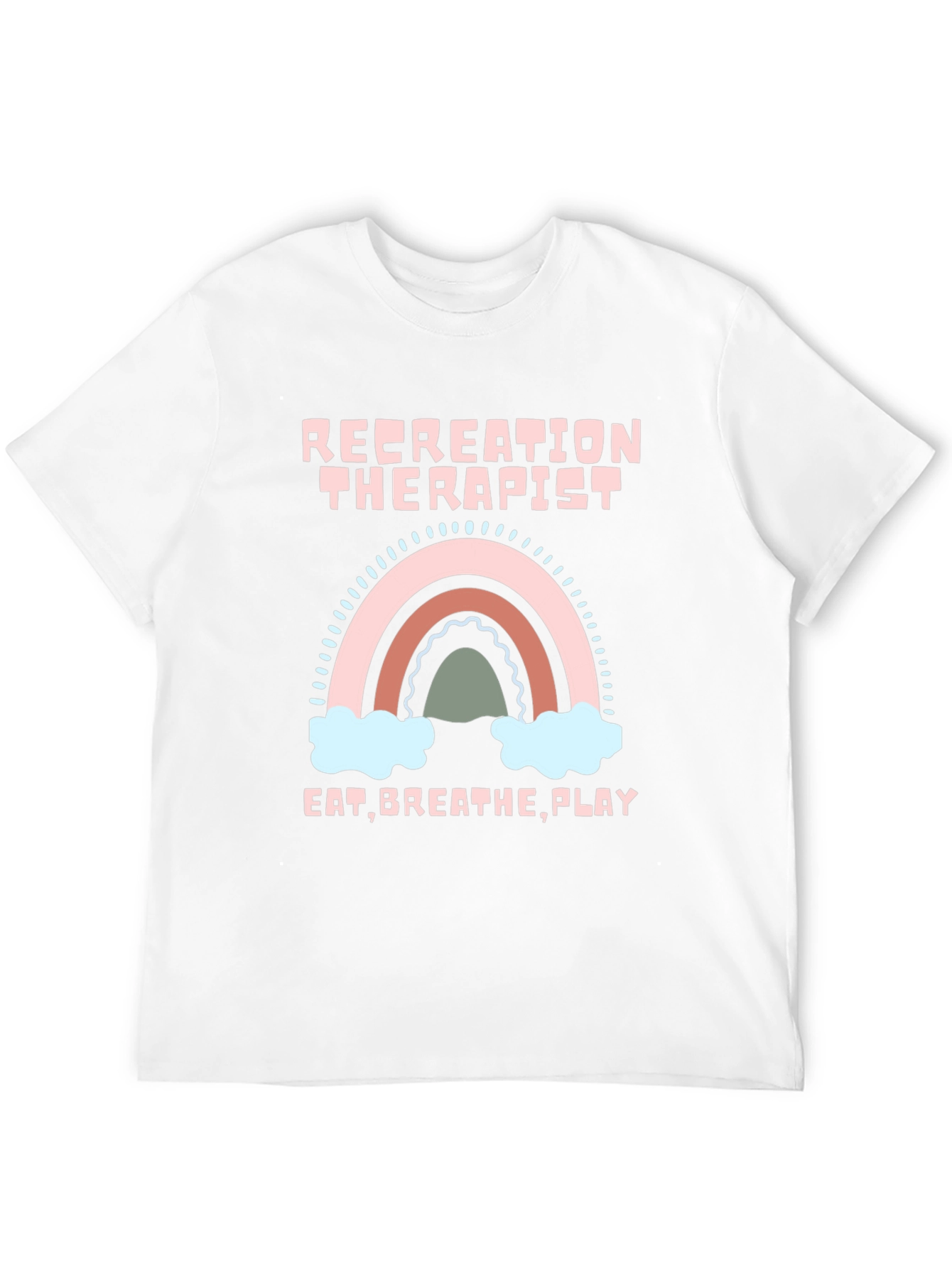Black Recreation Therapist Rainbow T-Shirt view 12