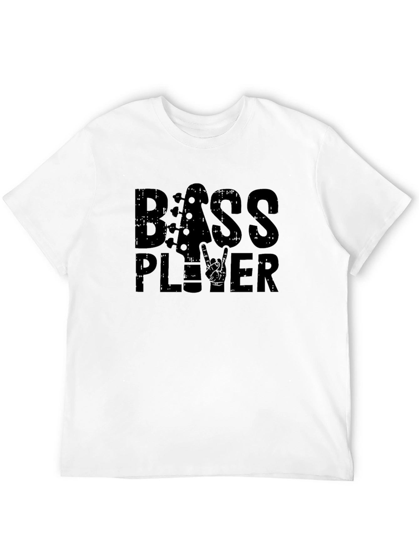 Black Bass Player Black T-Shirt - Music Lover Tee view 12