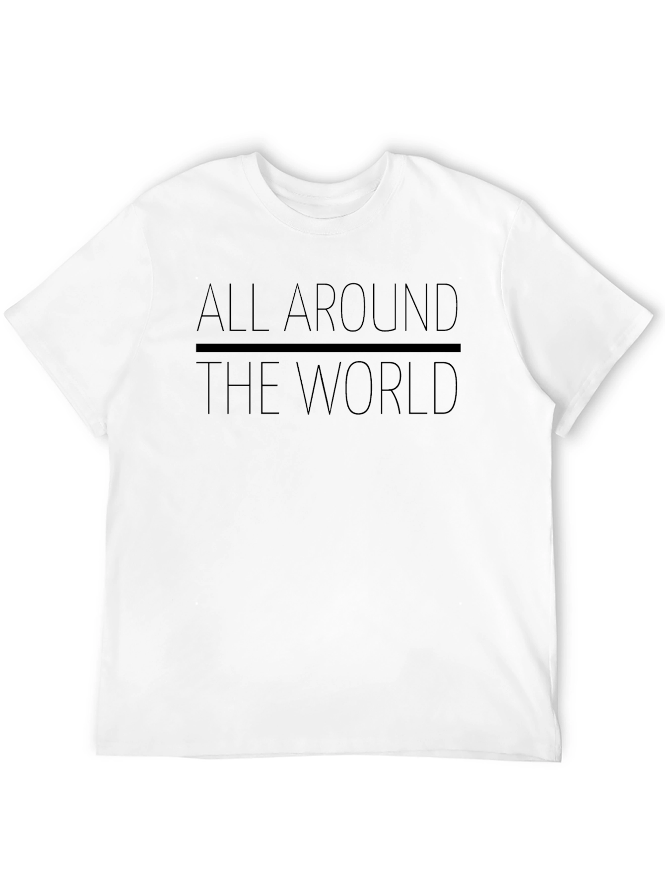 Black All Around the World Graphic Black T-Shirt view 12