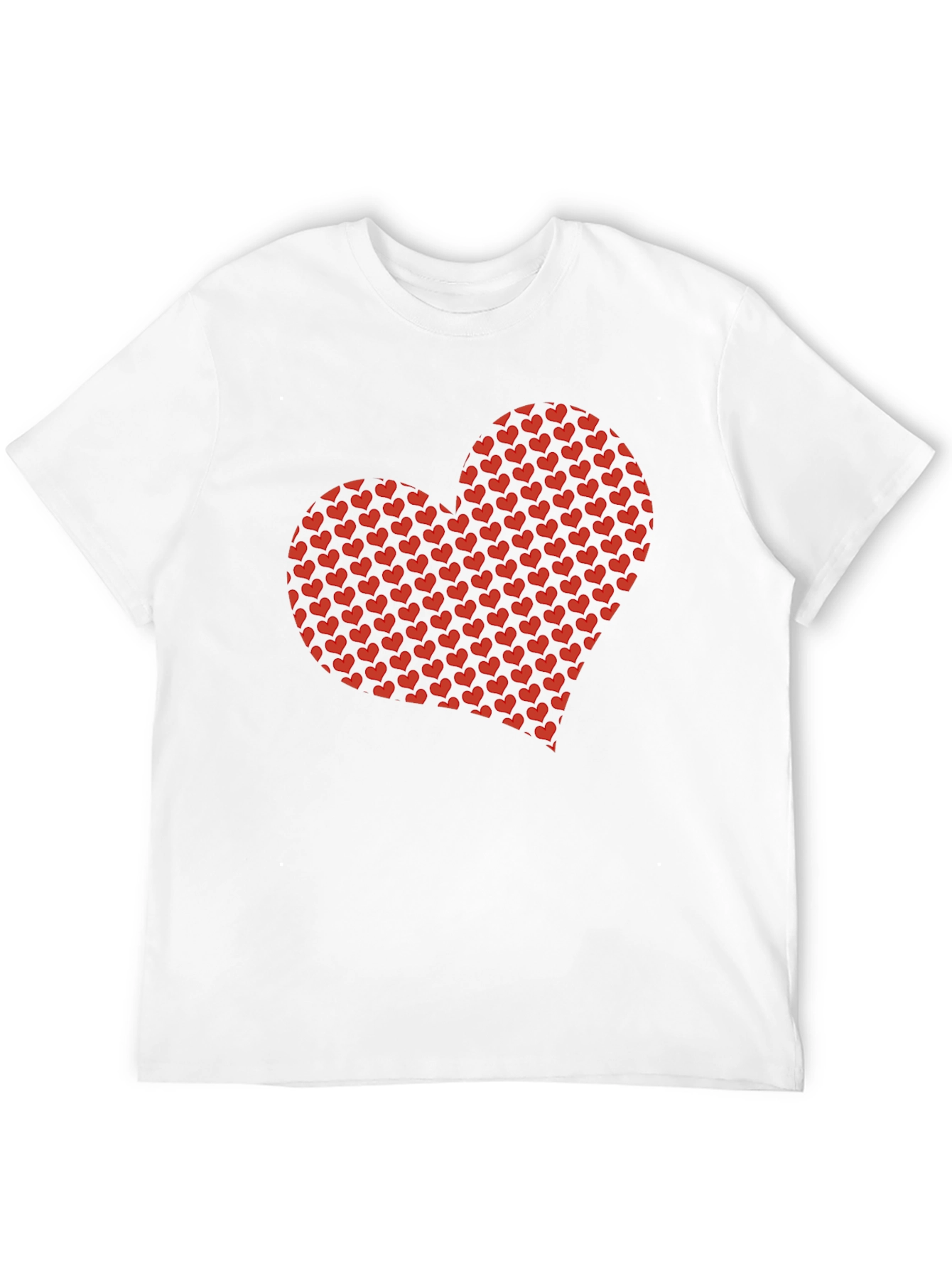 Black Heart Pattern Black T-Shirt view 12