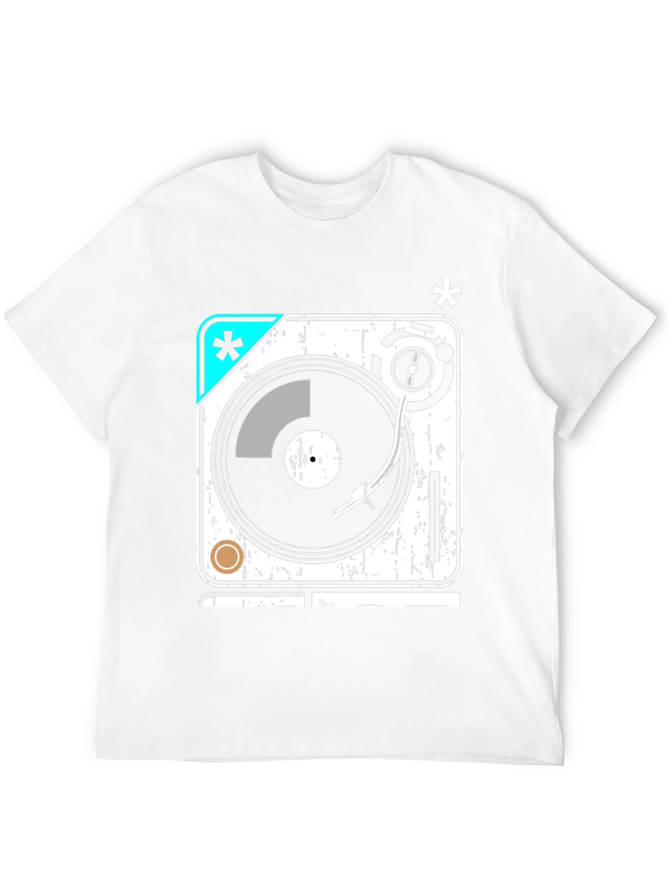 Black Retro Turntable Graphic Tee view 12