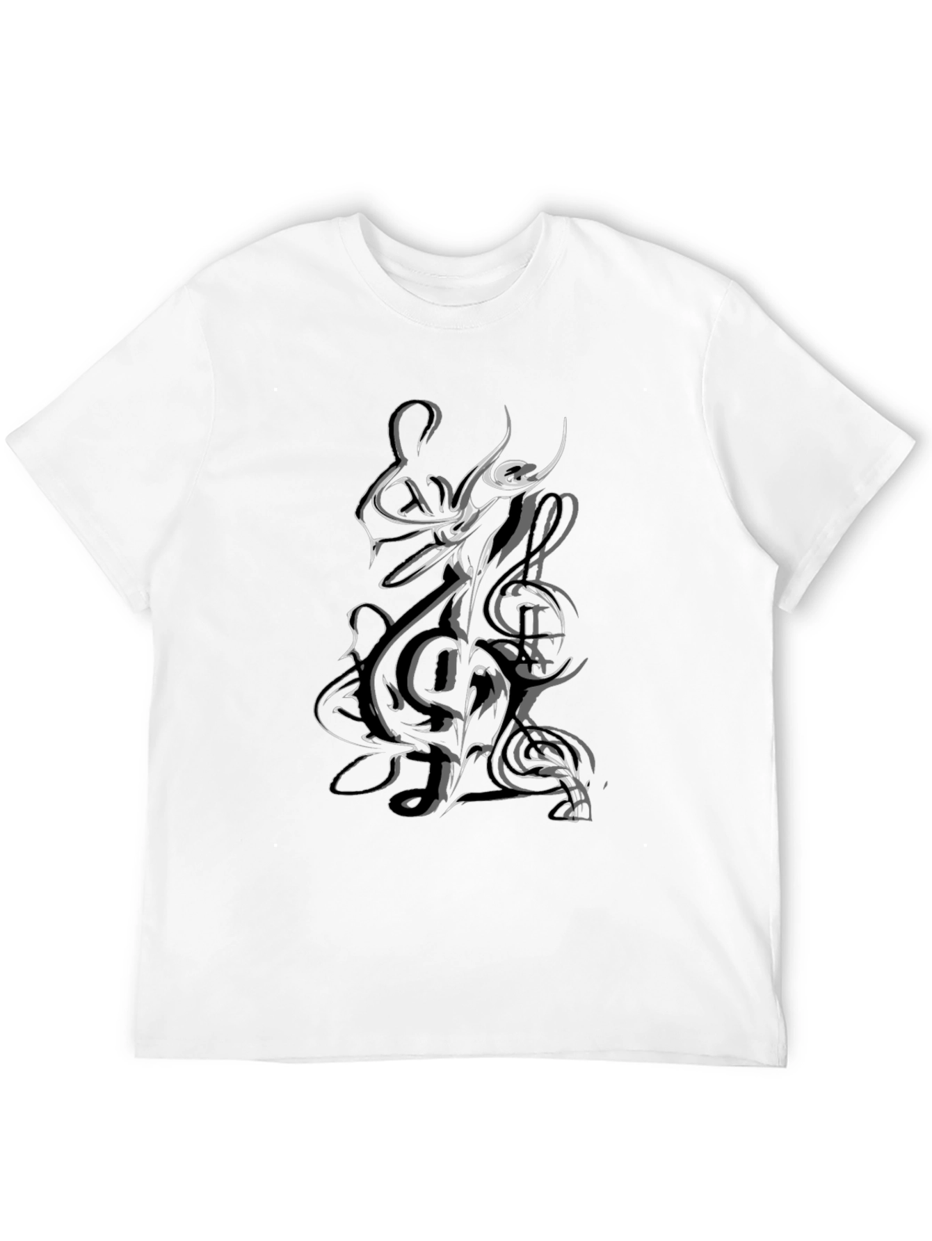 Black Musical Note Graphic Black T-Shirt view 12