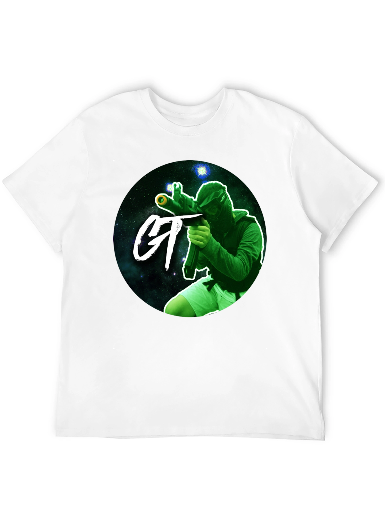 Black Cosmic Paintball T-Shirt - Gamer Tee view 12