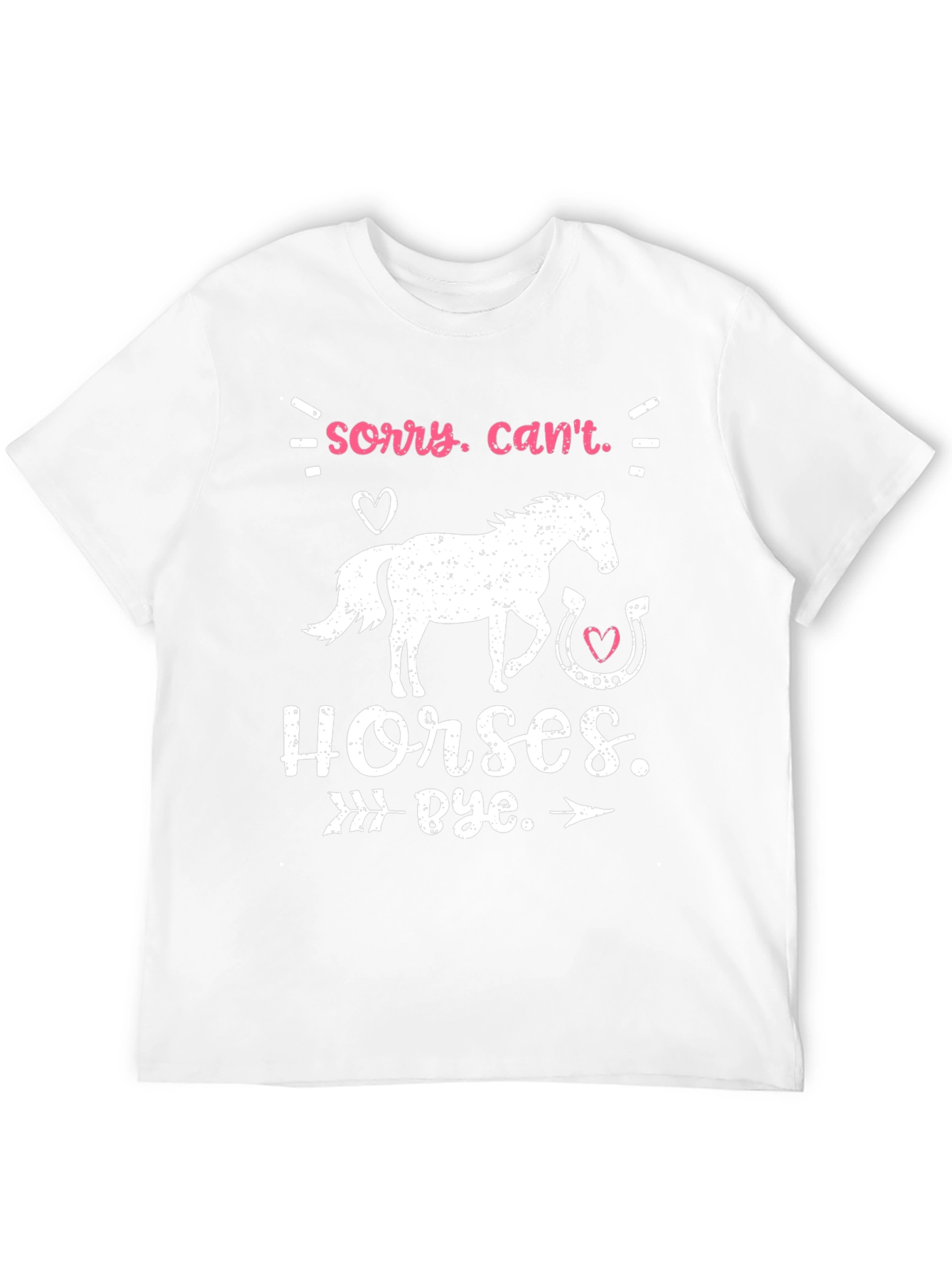 Black Sorry Can't Horses Bye T-Shirt view 12