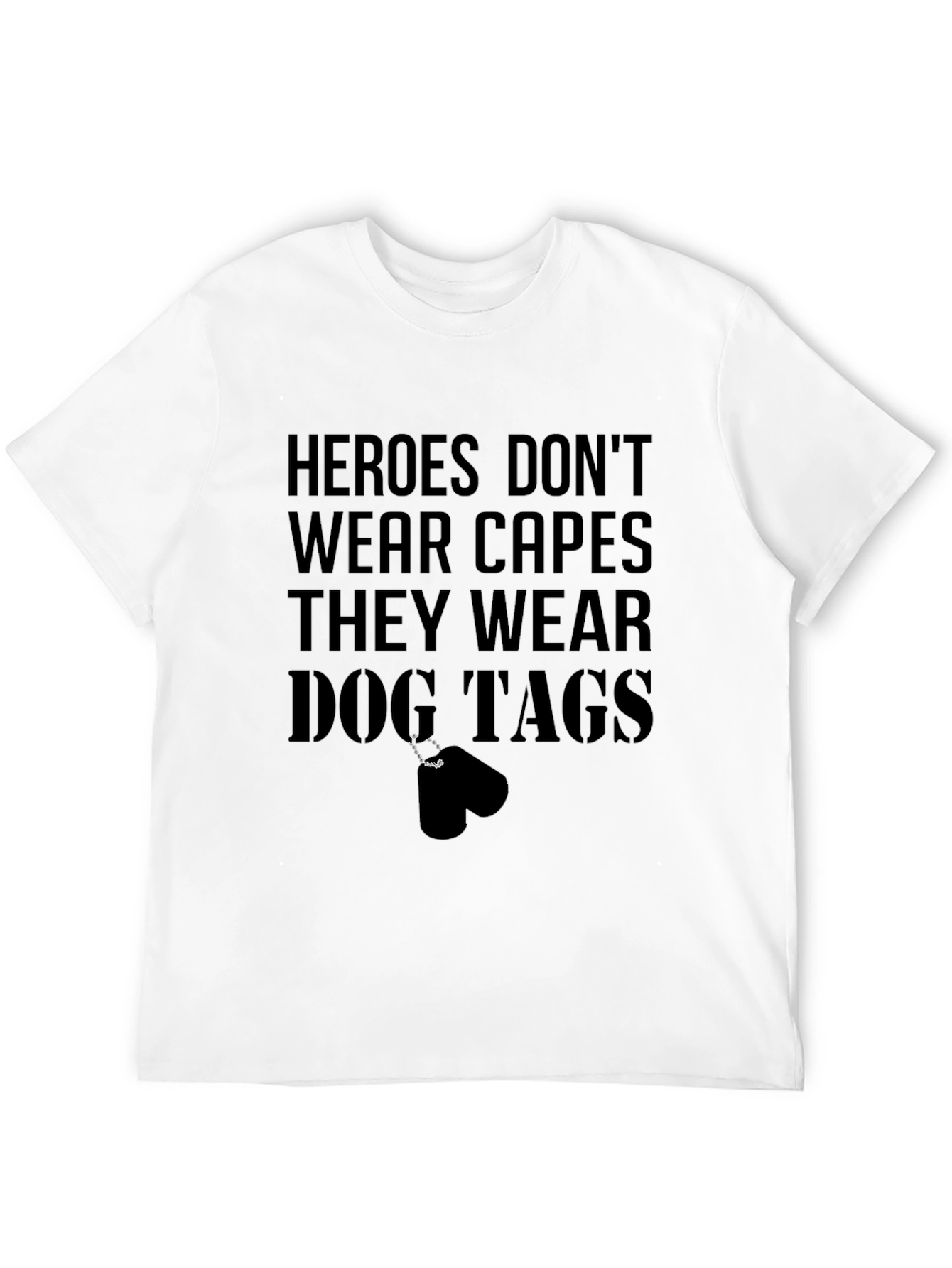 Black Heroes Dog Tag T-Shirt - Black Graphic Tee view 12