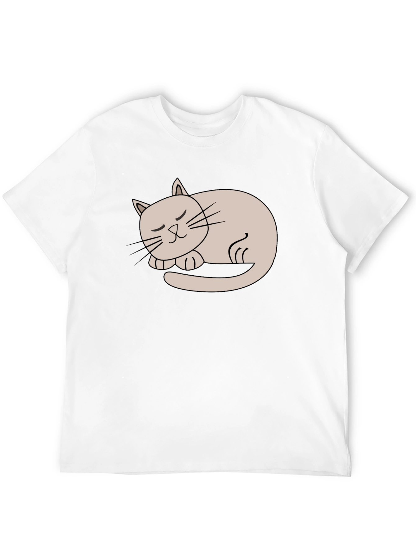 Black Cute Cat Nap T-Shirt - Soft Style Tee view 12
