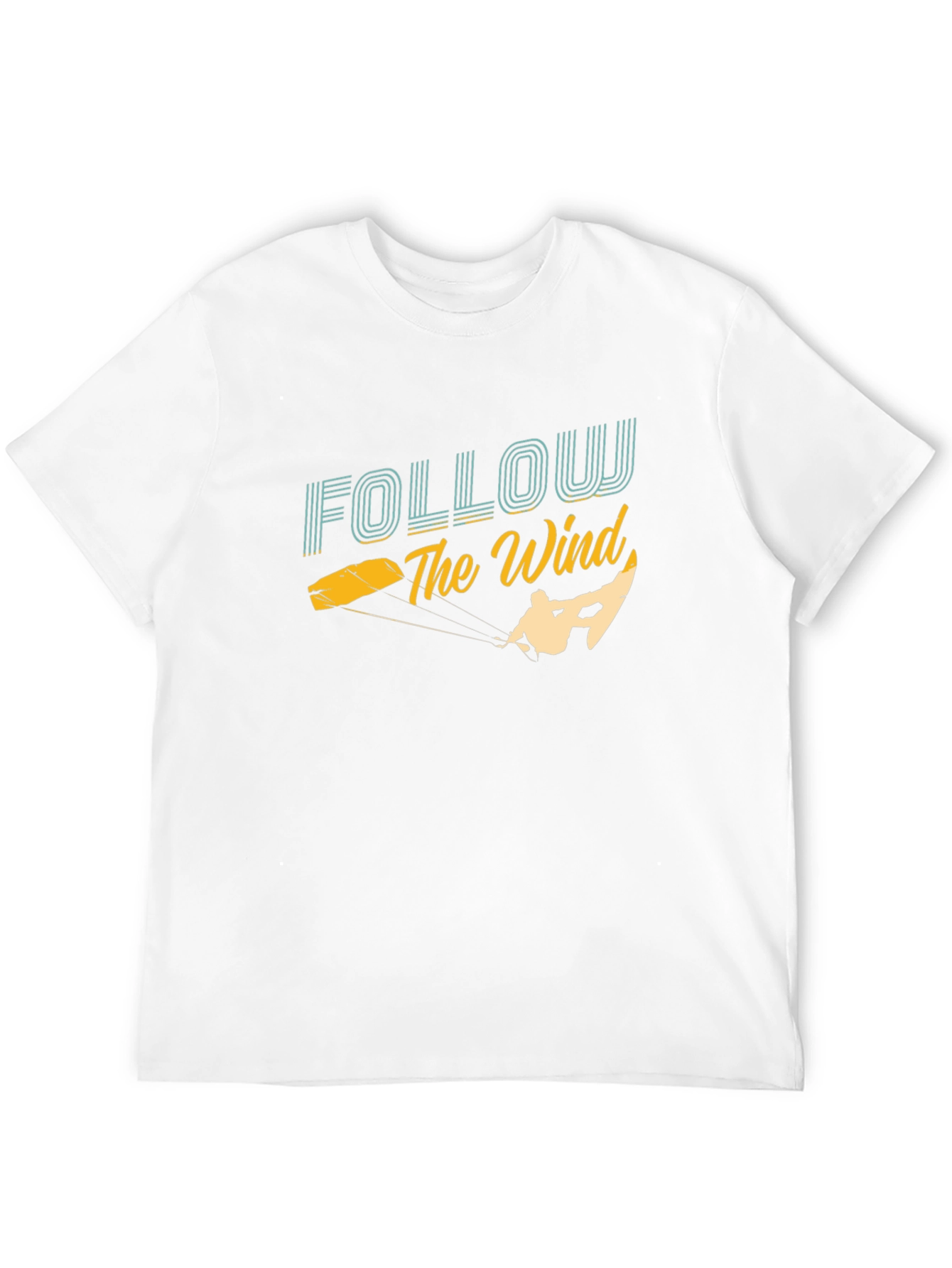 Black Follow The Wind Kitesurfing Graphic T-Shirt view 12