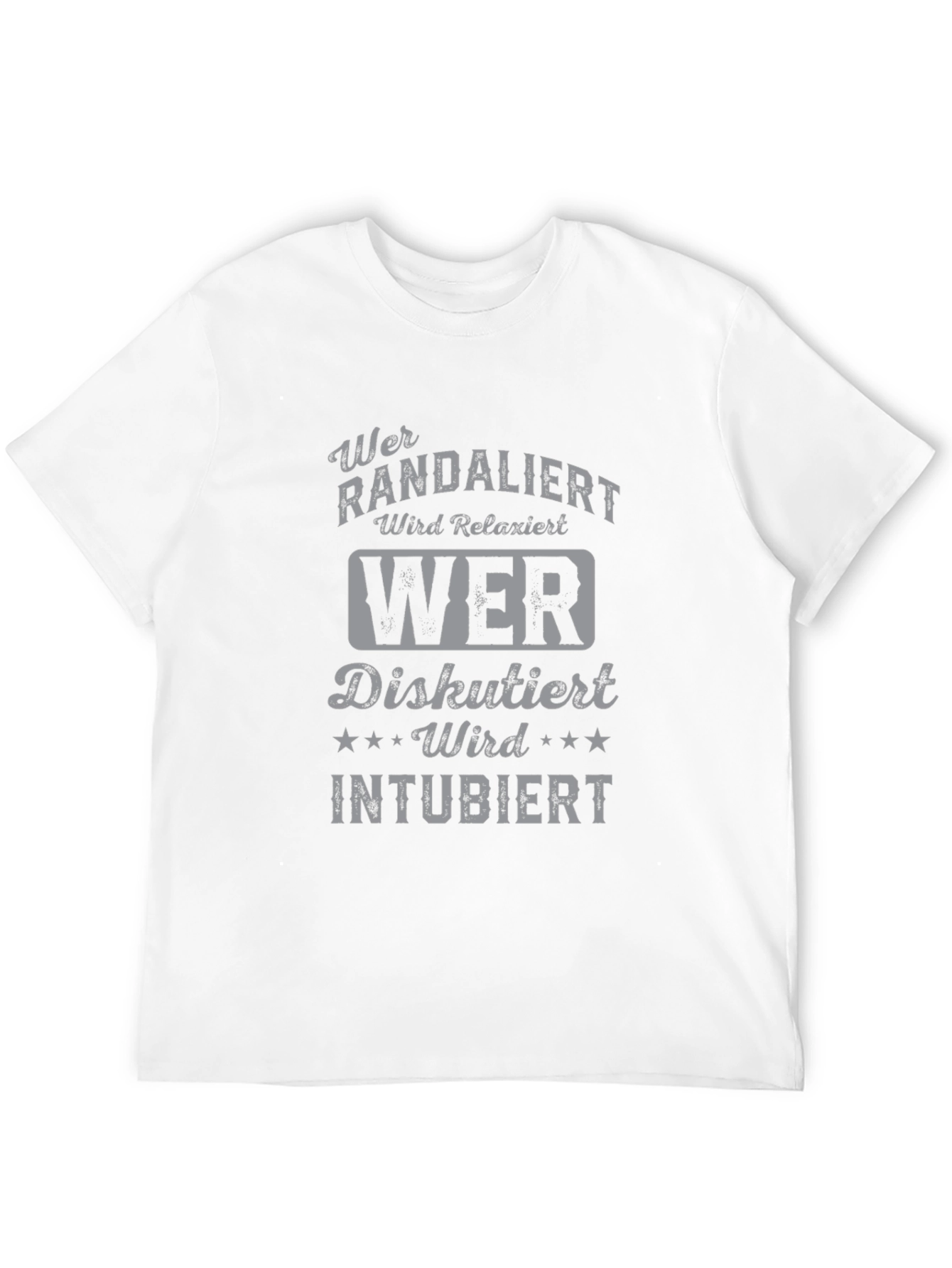 Black Humorous German T-Shirt - Wer Randaliert Wird Relaxiert view 12