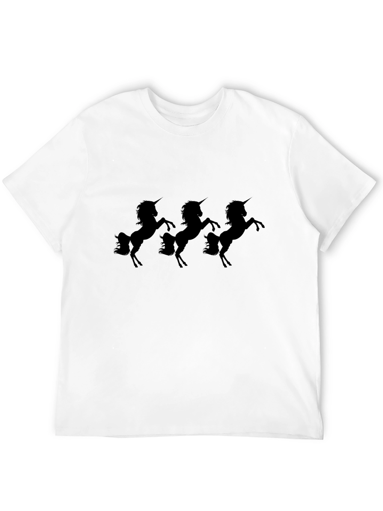Black Unicorn Silhouette Graphic Black T-Shirt view 12