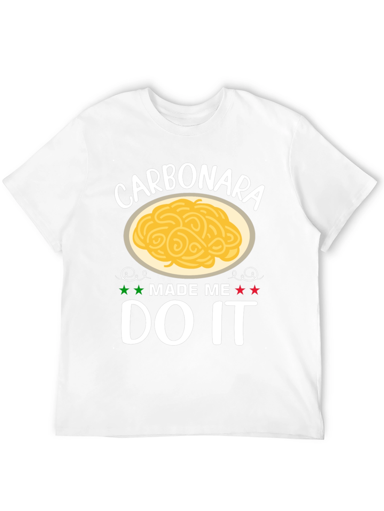 Black Carbonara Made Me Do It T-Shirt view 12