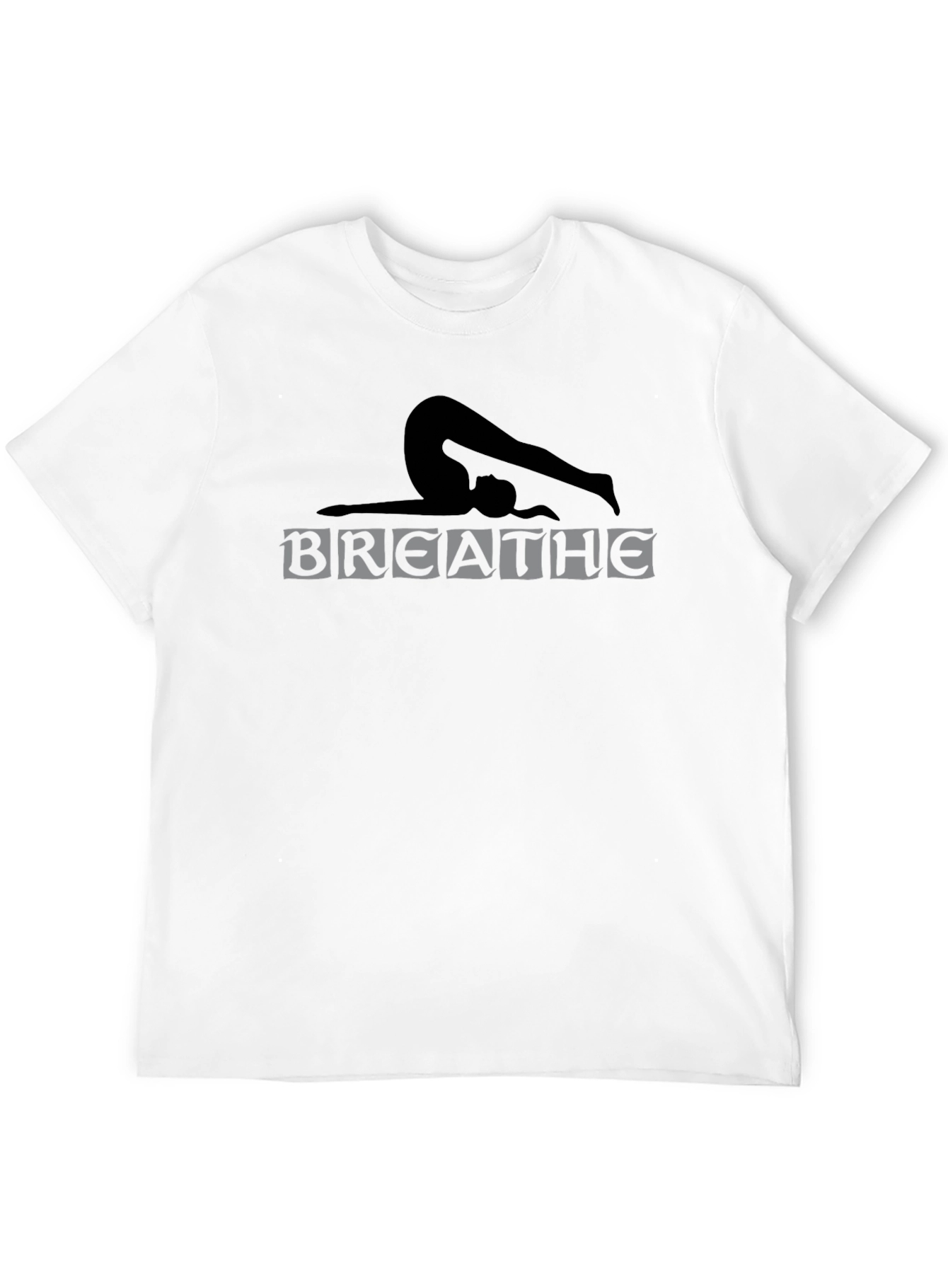 Black Yoga Pose Graphic Tee - Breathe view 12