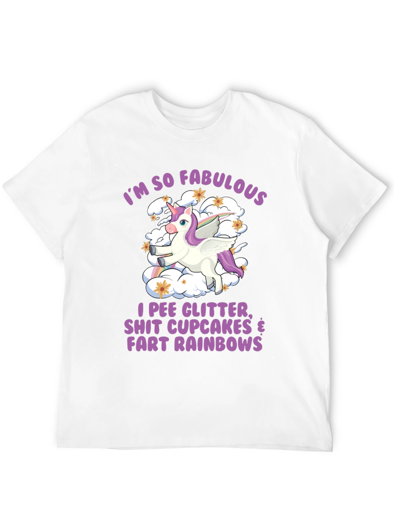 Black Fabulous Unicorn T-Shirt - Glitter, Cupcakes, Rainbows view 12