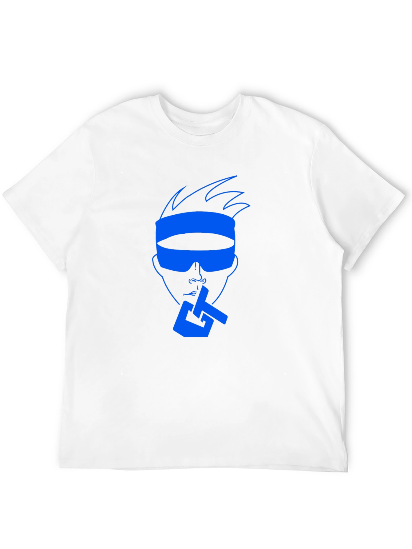 Black Cool Blue Graphic Tee - Casual Black T-Shirt view 12