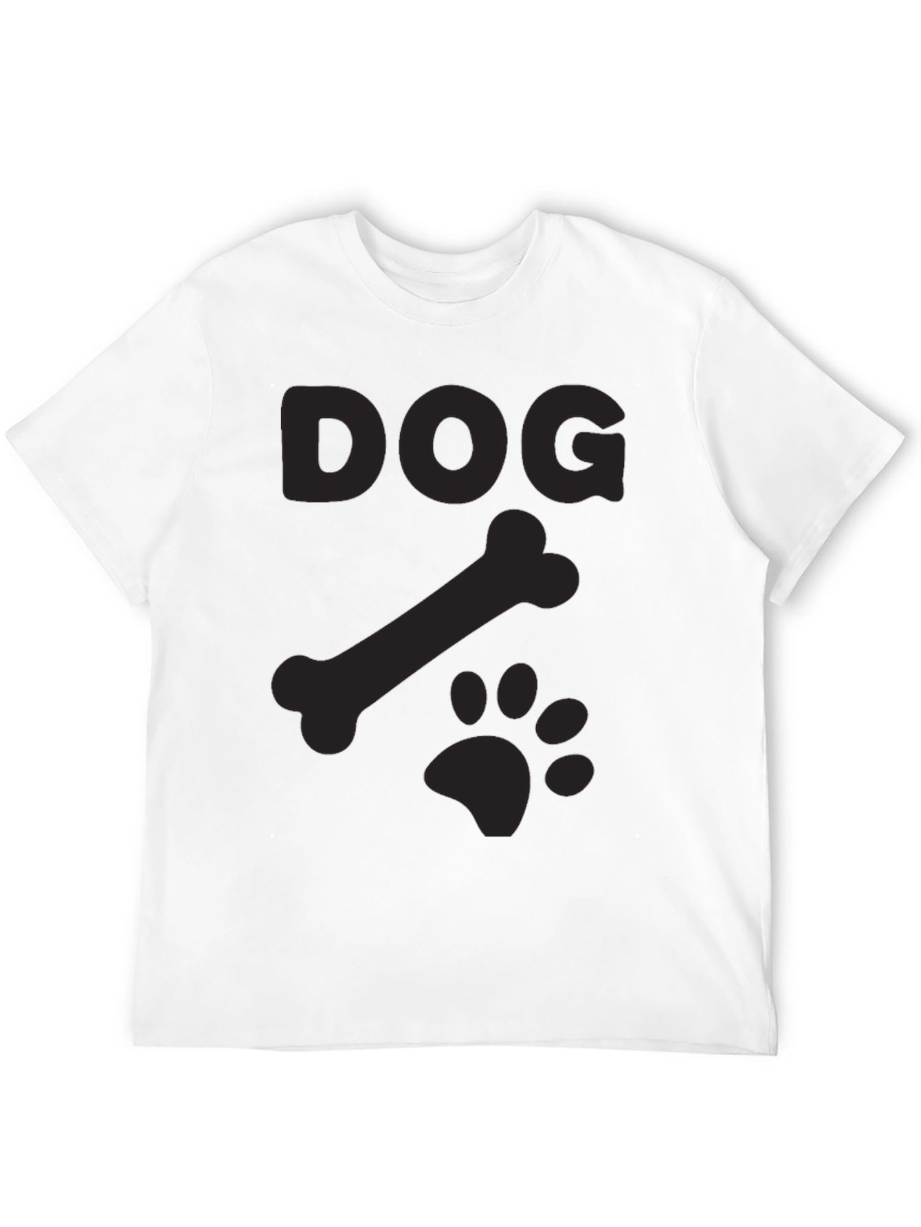 Black Dog Bone Paw Print T-Shirt view 12