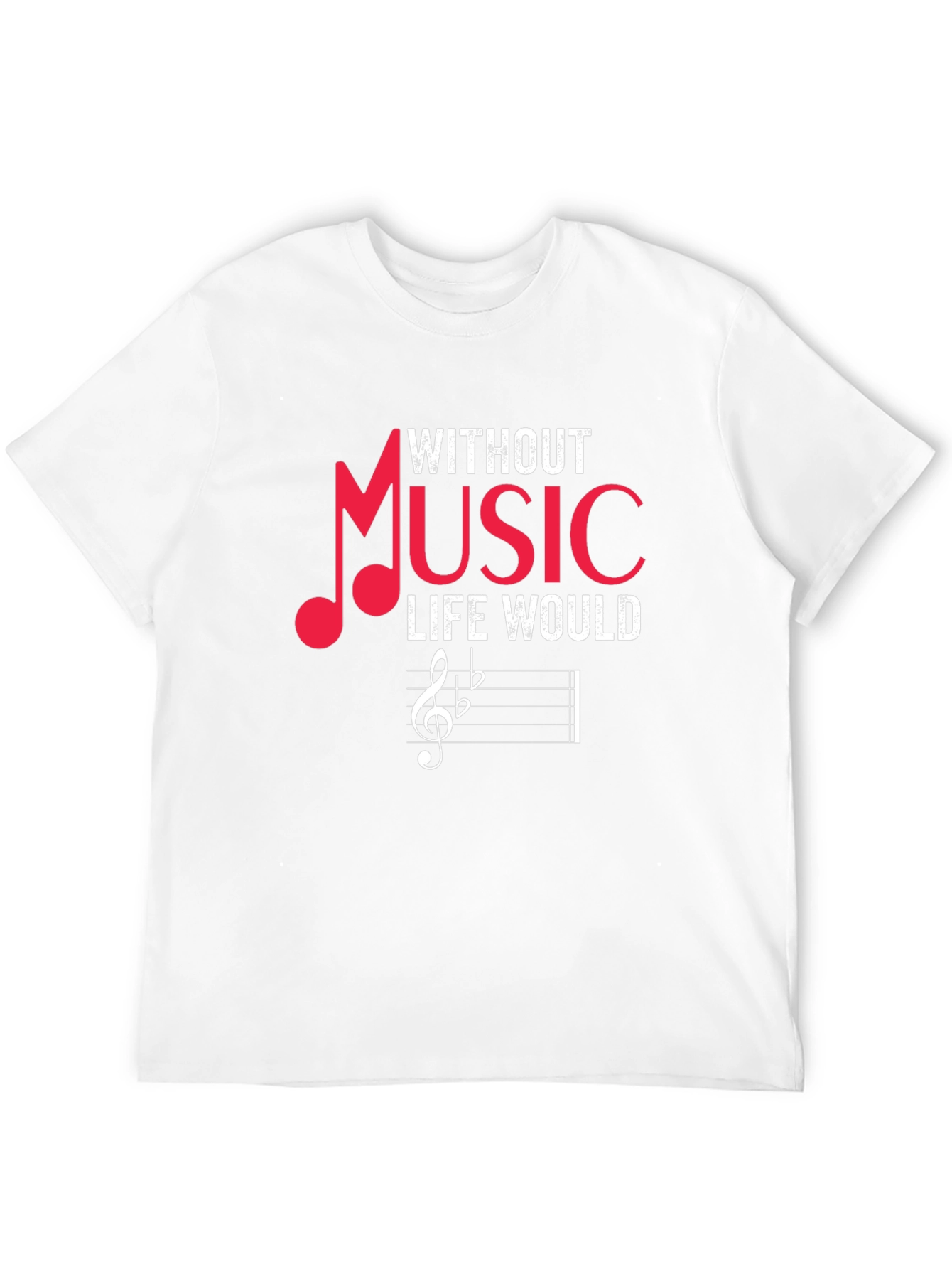 Black Music Lover Graphic Tee - Without Music Life Would... view 12