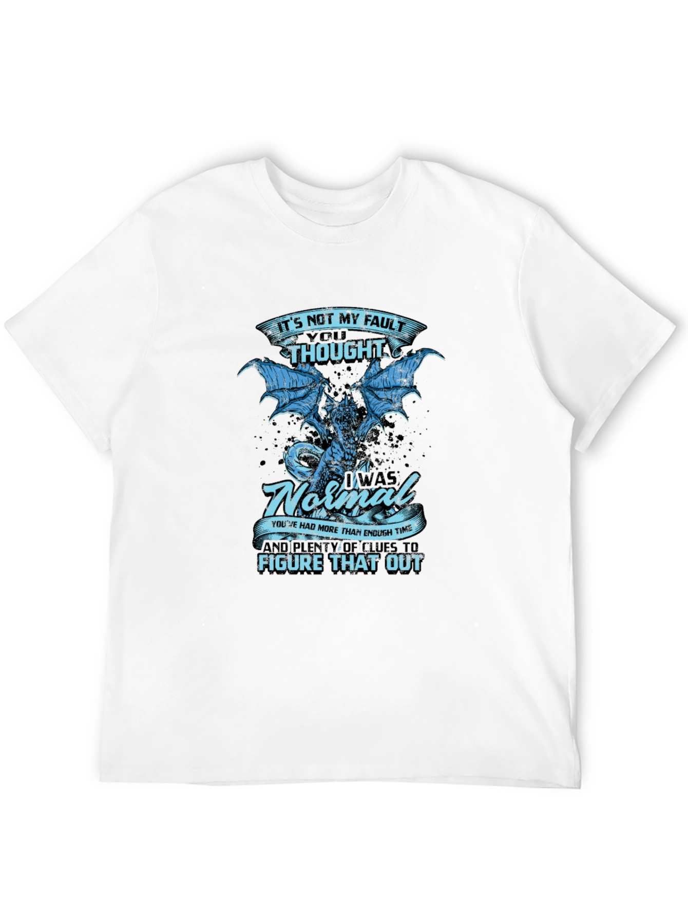 Black It's Not My Fault Dragon Graphic Tee view 12