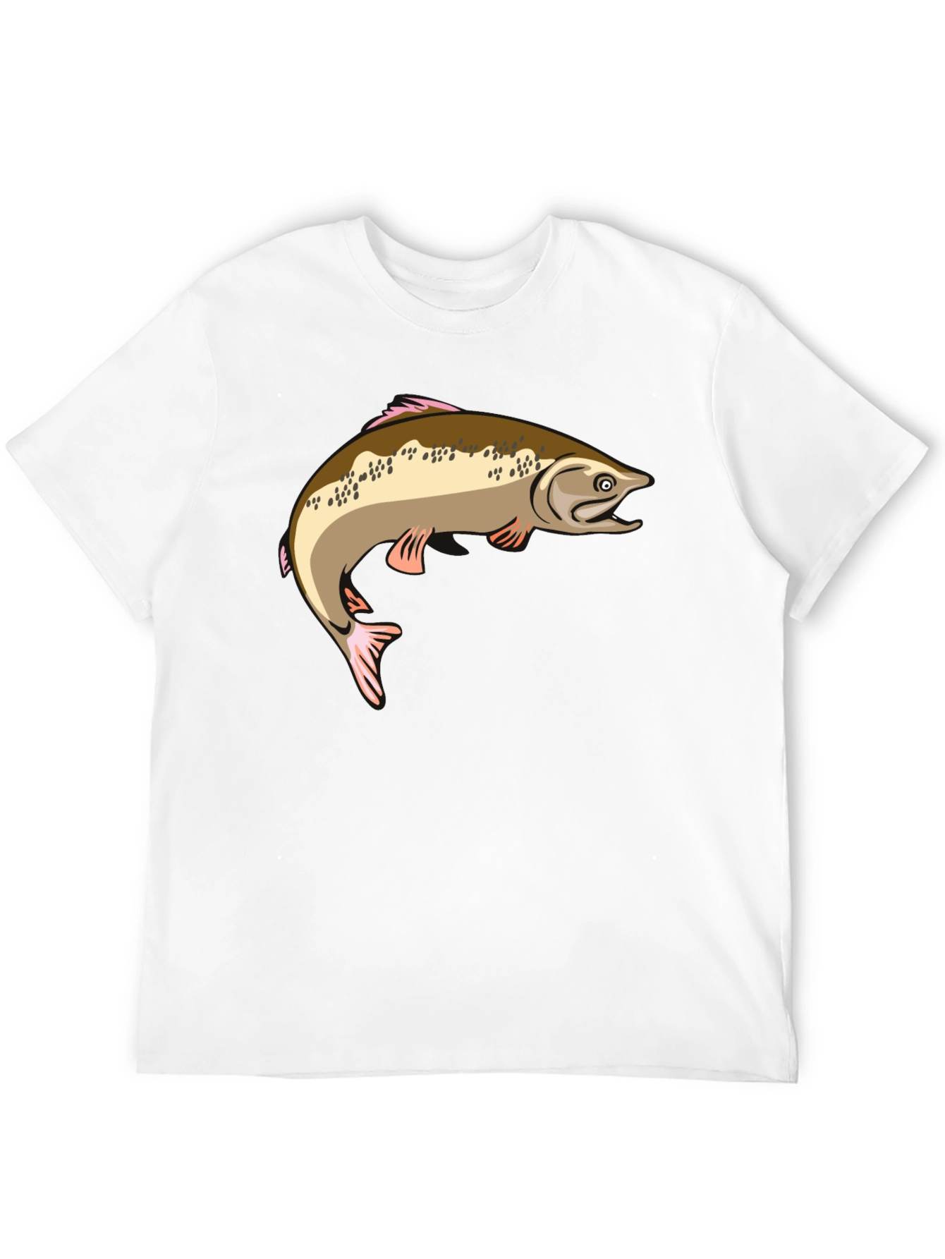 Black Fishing T-Shirt - Salmon Graphic Tee view 12