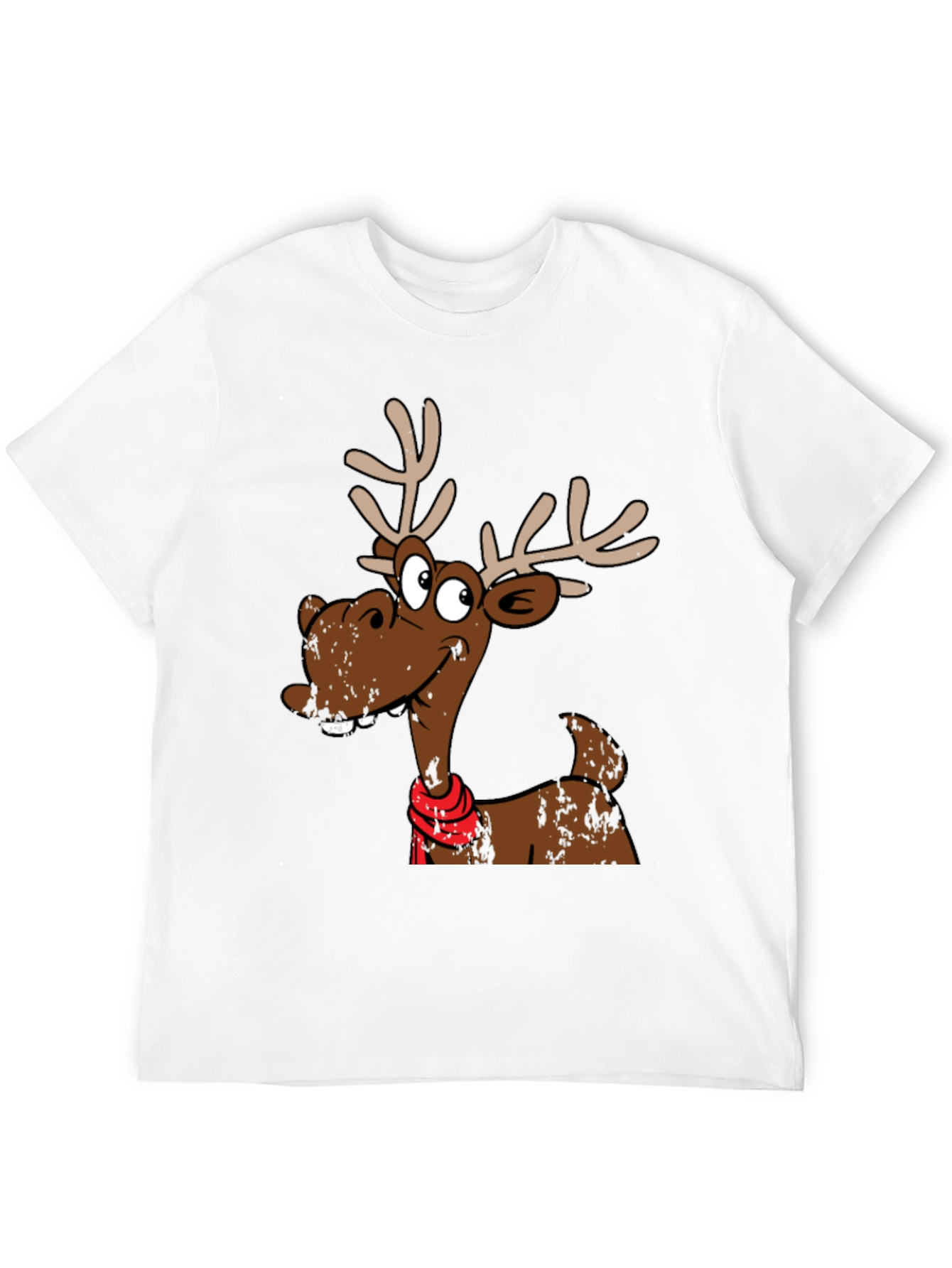 Black Funny Reindeer Graphic T-Shirt - Holiday Style view 12