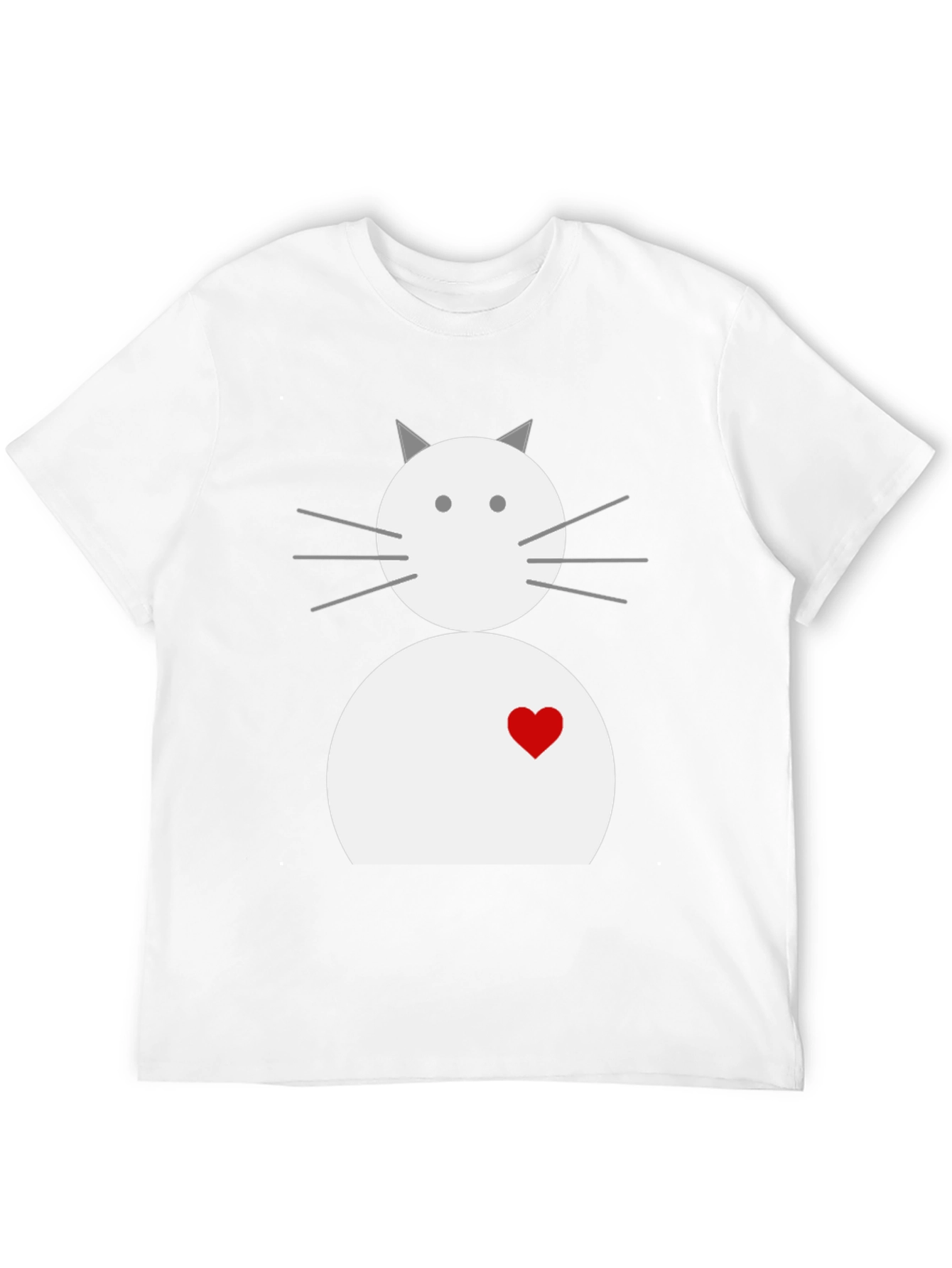 Black Cute Cat Graphic Tee - Black Cotton Blend Shirt view 12
