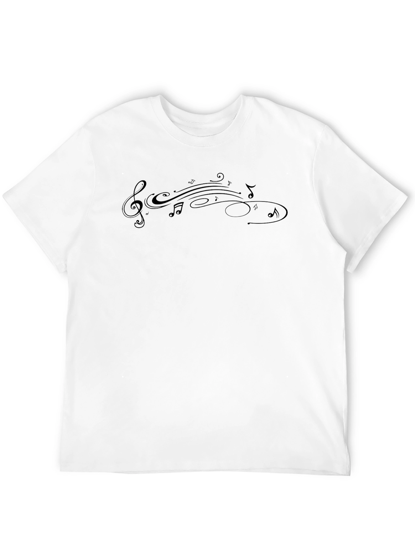 Black Musical Note Graphic Black T-Shirt view 12