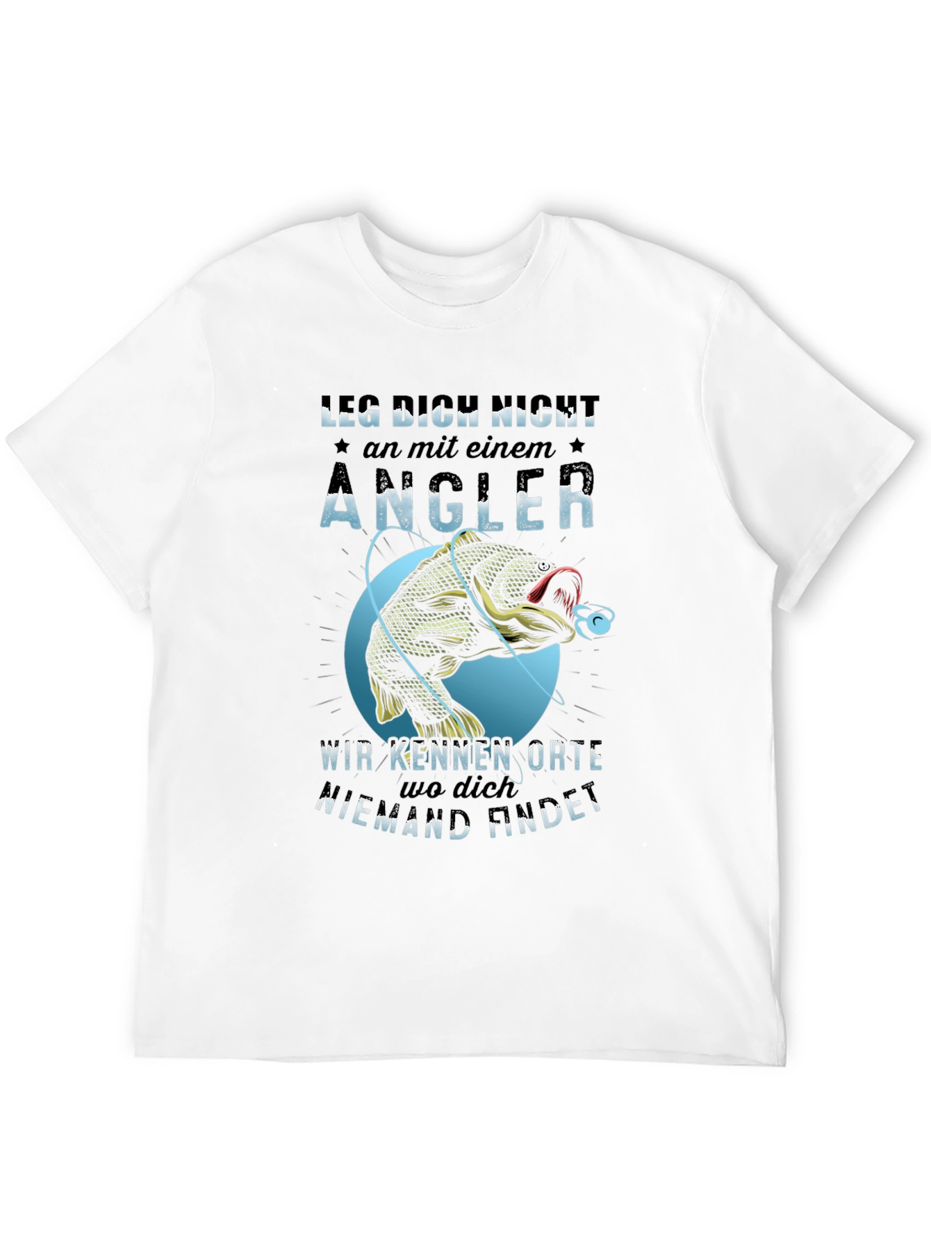 Black Angler Graphic Tee - Fishing Lover's Shirt view 12