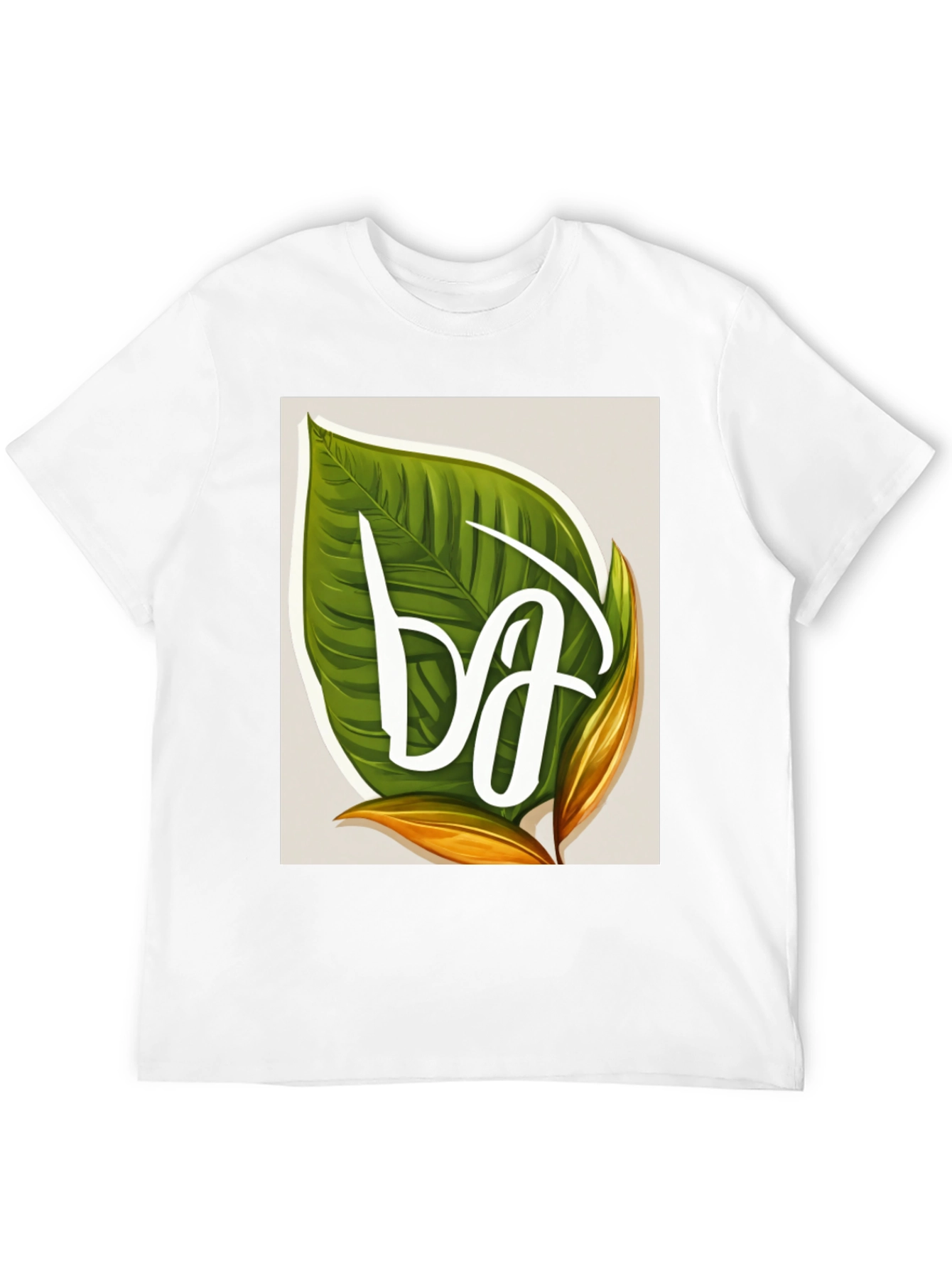 Black Leaf Letter T-Shirt - Tropical Style view 12