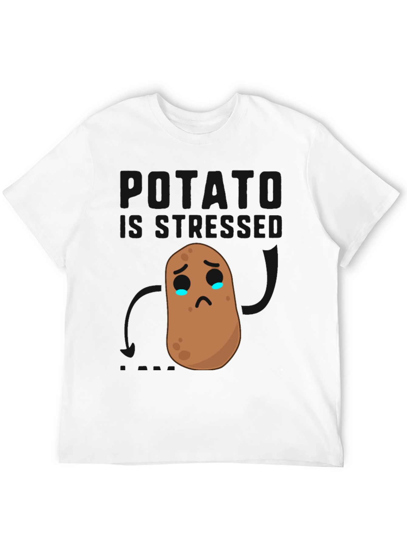 Black Sad Potato Graphic Tee - Black Cotton Comfort view 12
