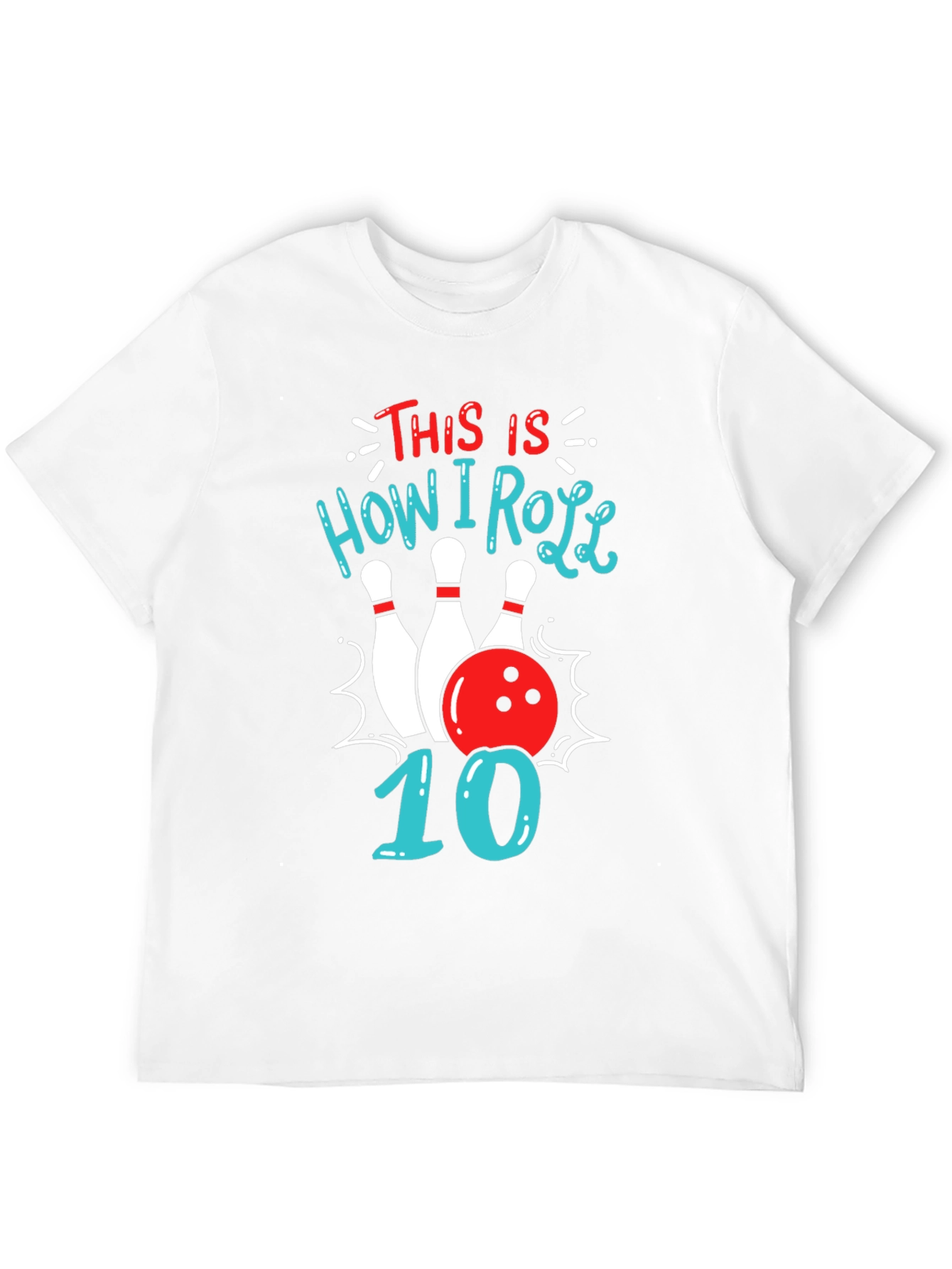 Black This Is How I Roll Bowling T-Shirt view 12