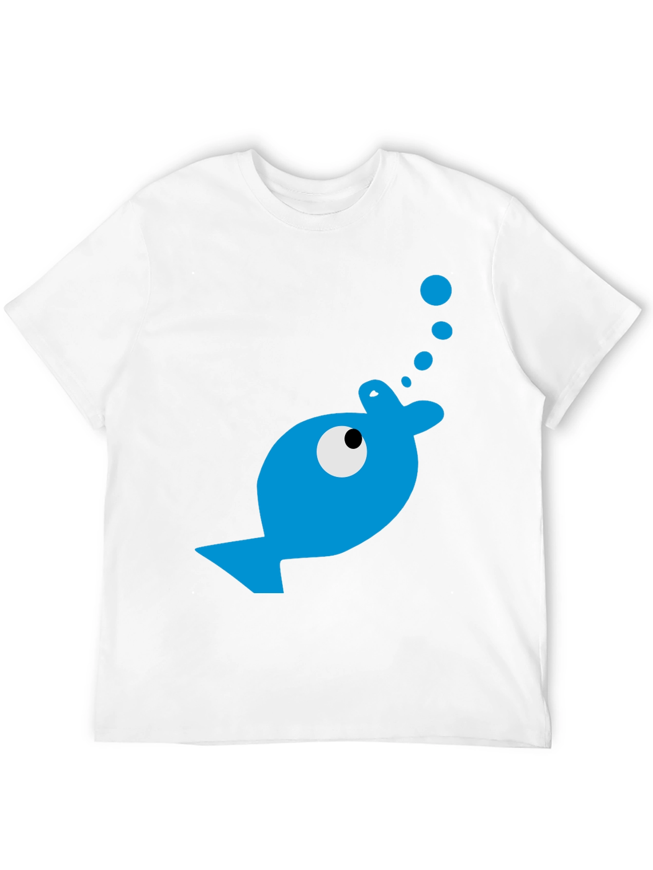 Black Blue Fish Graphic T-Shirt - Casual Comfort view 12