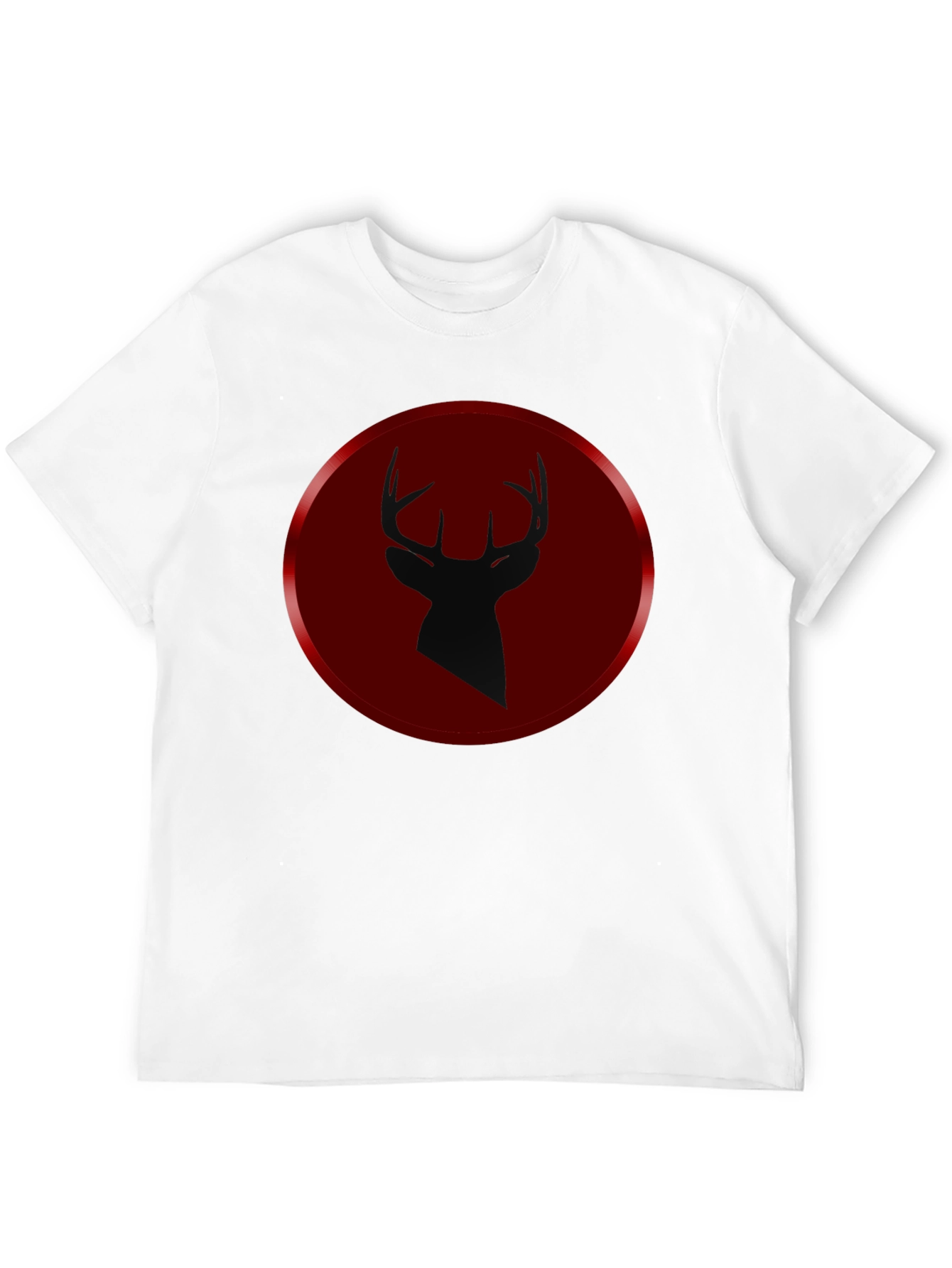 Black Deer Silhouette Graphic Tee - Men's Black T-Shirt view 12