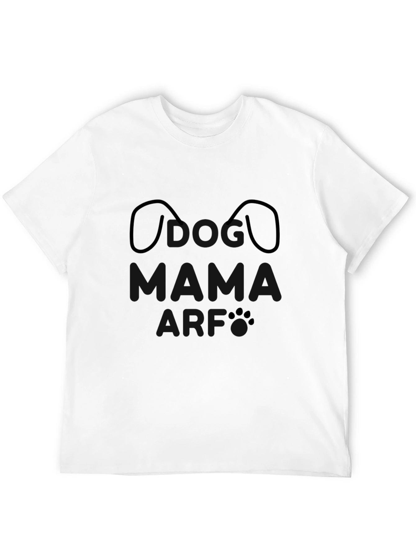 Black Black Dog Paw Print Graphic Tee view 12