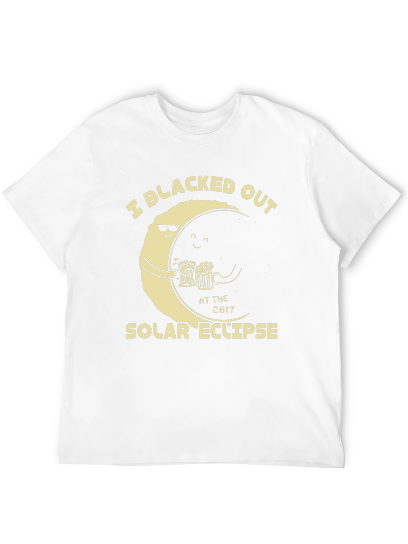 Black Blacked Out Solar Eclipse T-Shirt Funny Drinking Tee view 12