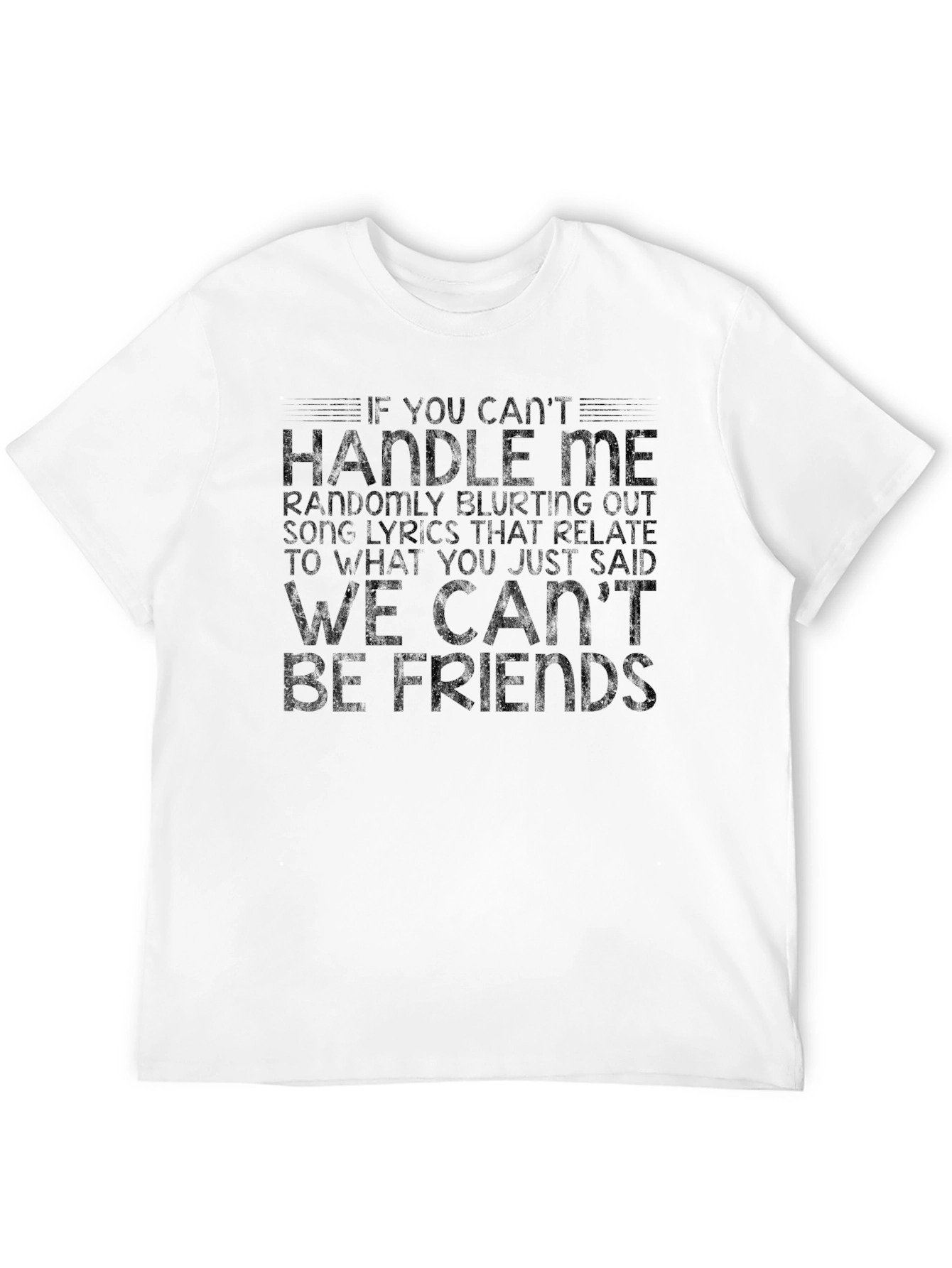 Black Handle Me Lyrics T-Shirt - Black Crew Neck Tee view 12