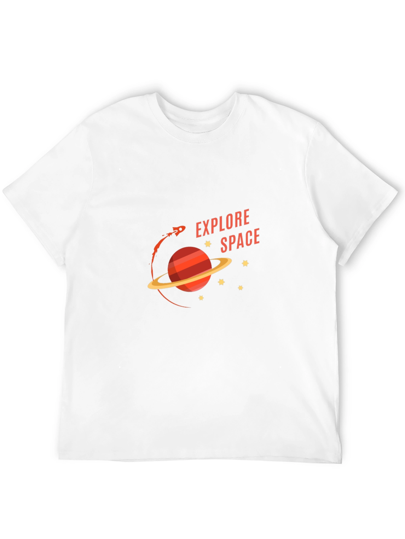 Black Explore Space Graphic Tee - Black Cotton T-Shirt view 12