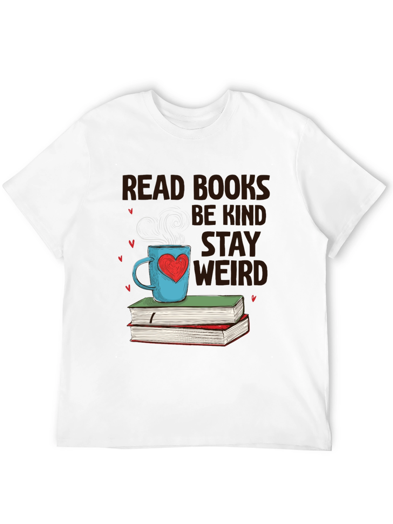 Black Read Books Be Kind Stay Weird T-Shirt view 12