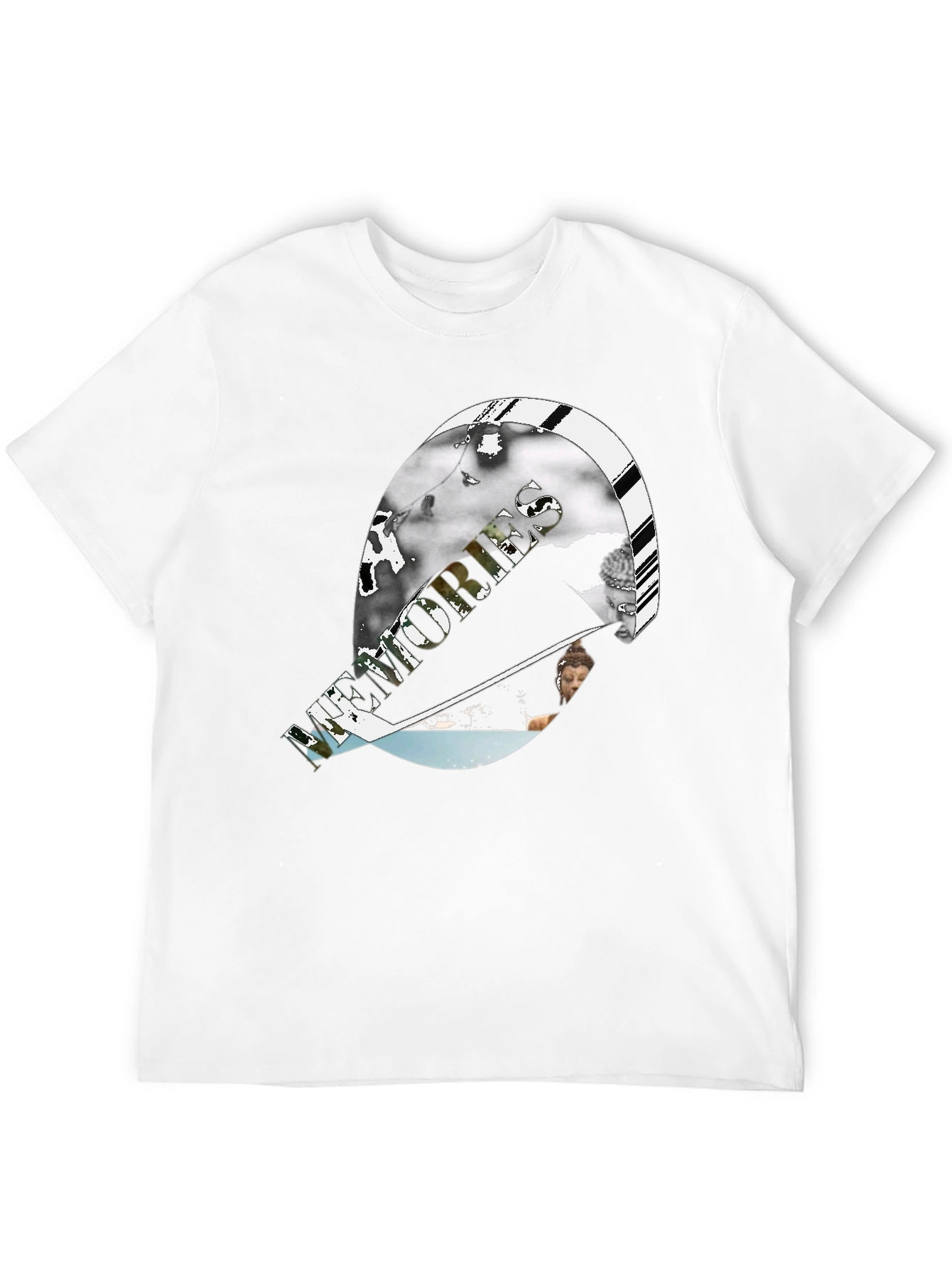 Black Modern Graphic Print Black T-Shirt view 12