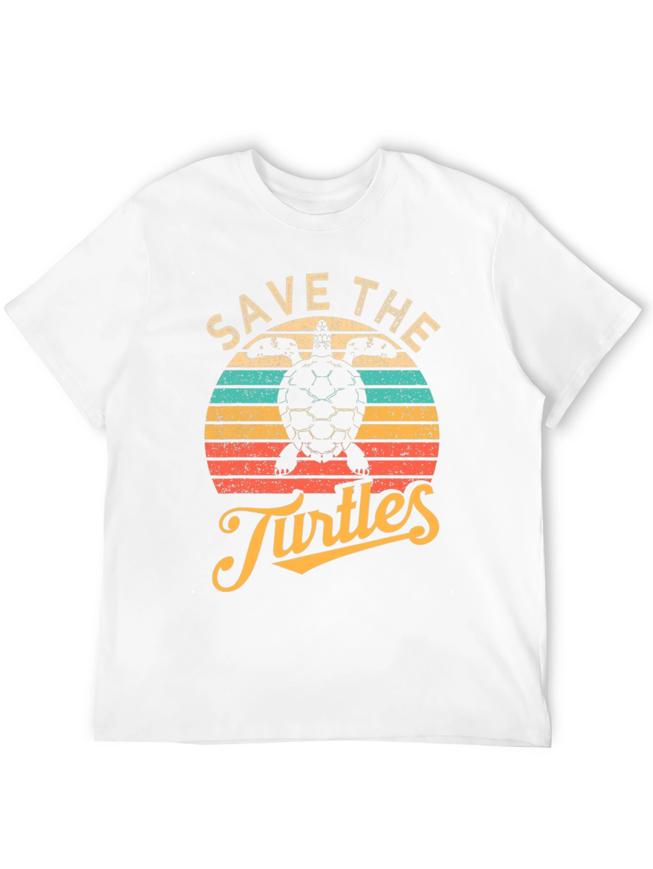 Black Save the Turtles Black Graphic T-Shirt view 12