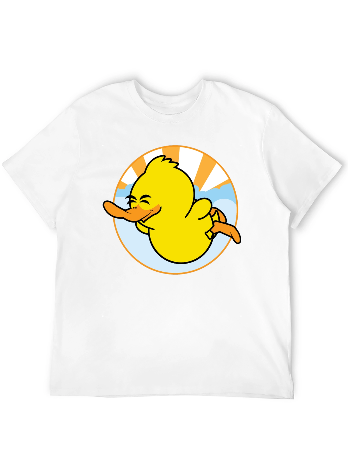 Black Happy Duck Graphic Tee - Fun Black T-Shirt view 12